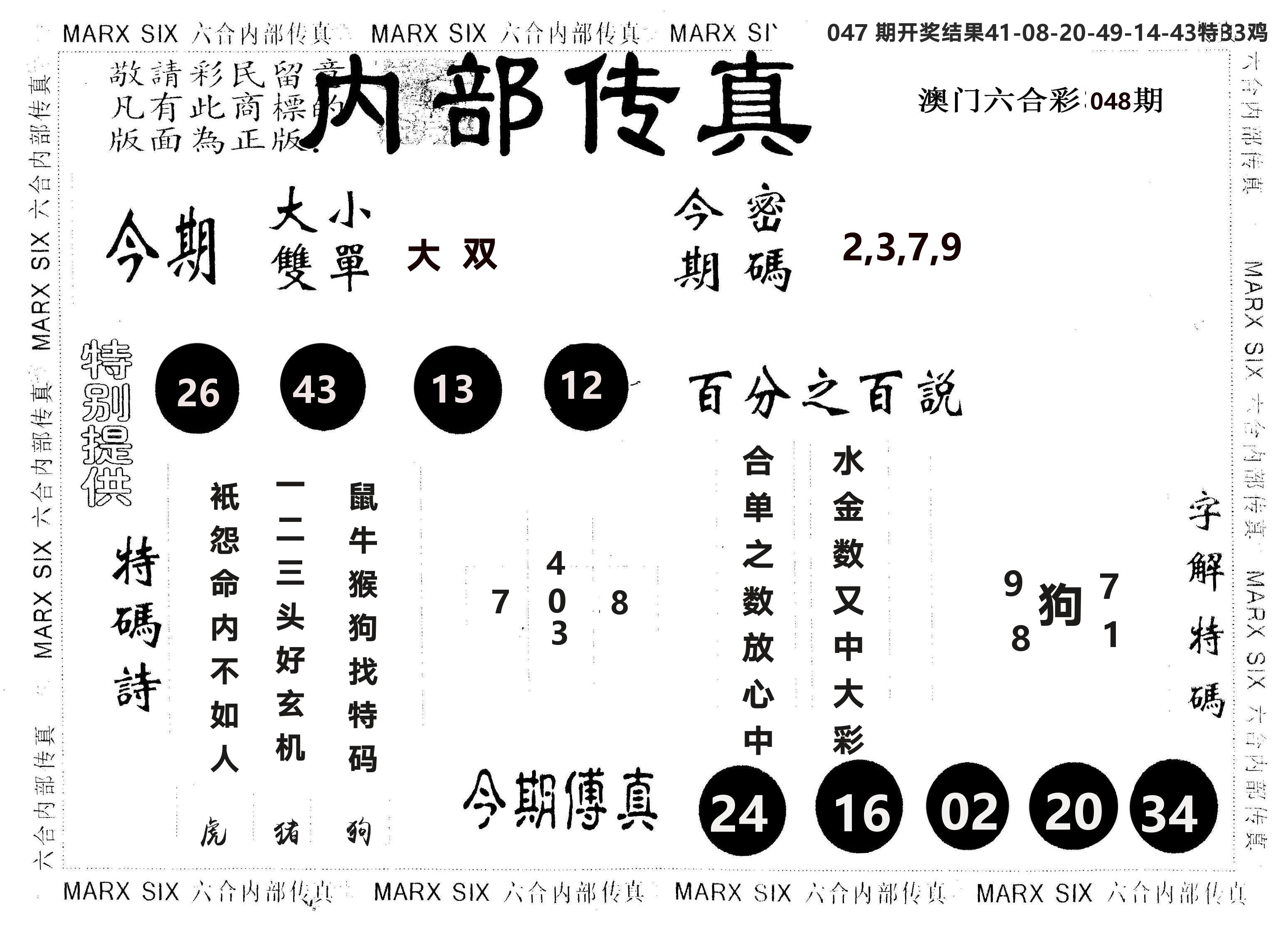 另版内部传真 第48期