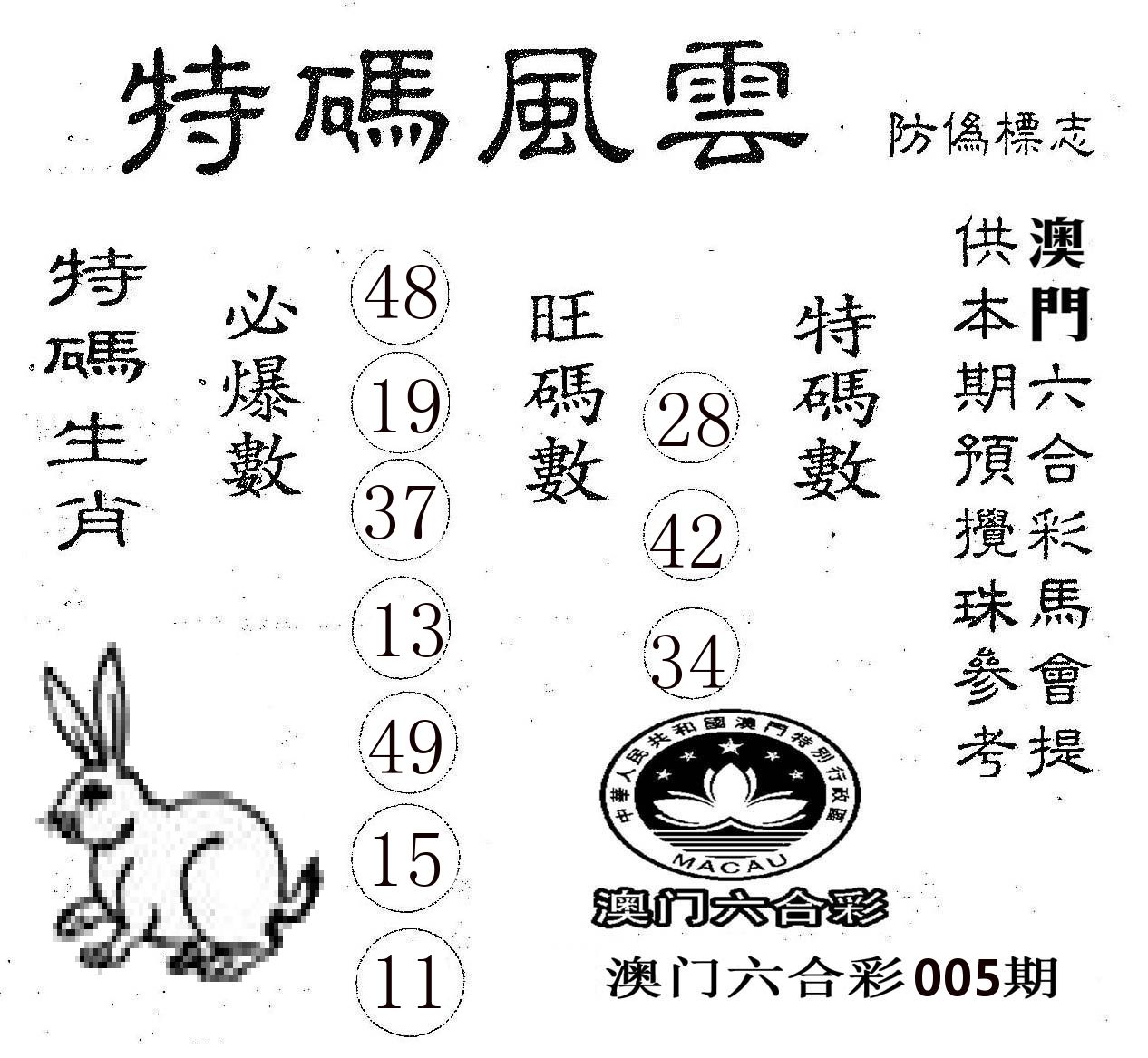 特码风云 第5期