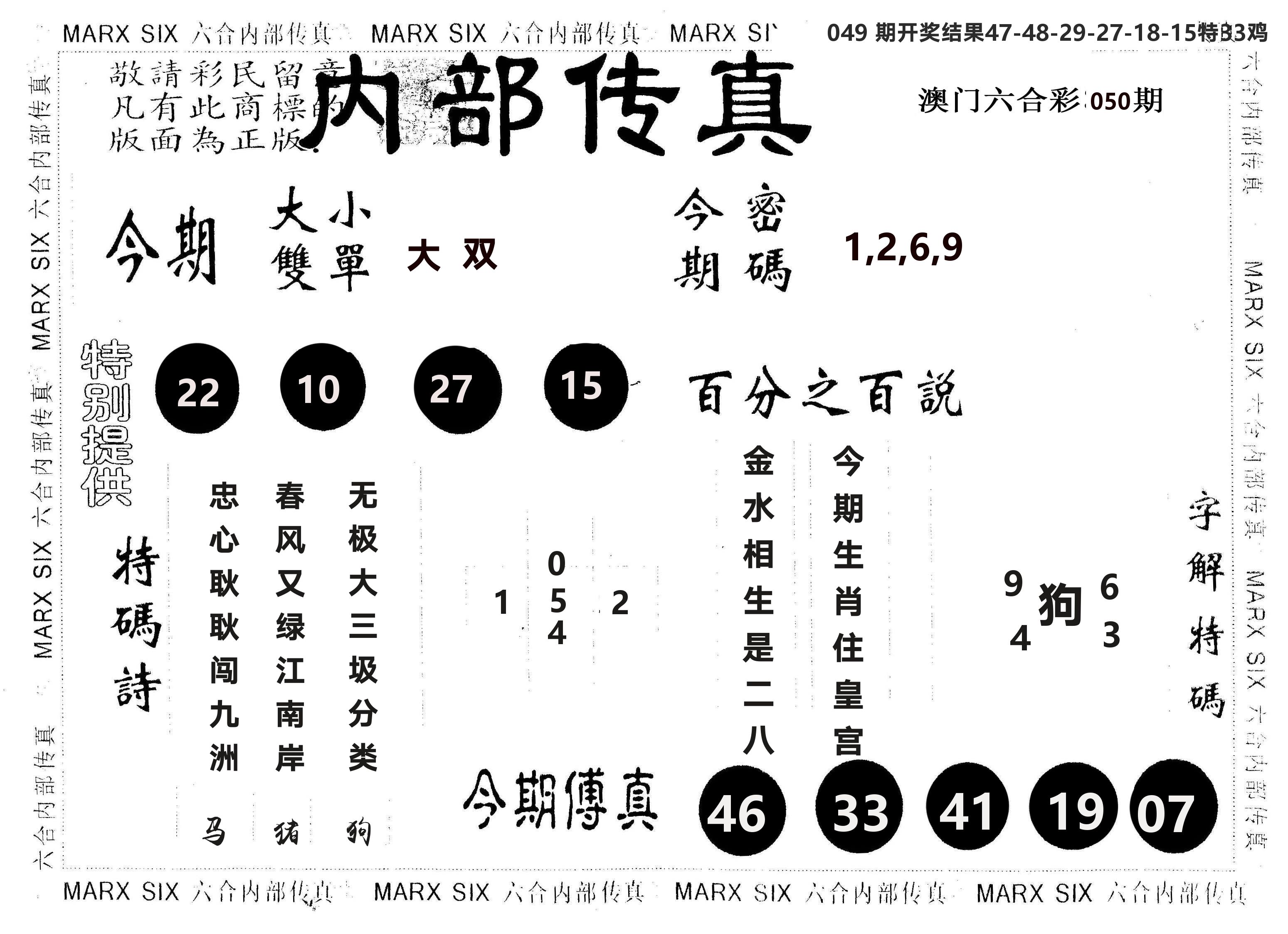 另版内部传真 第50期