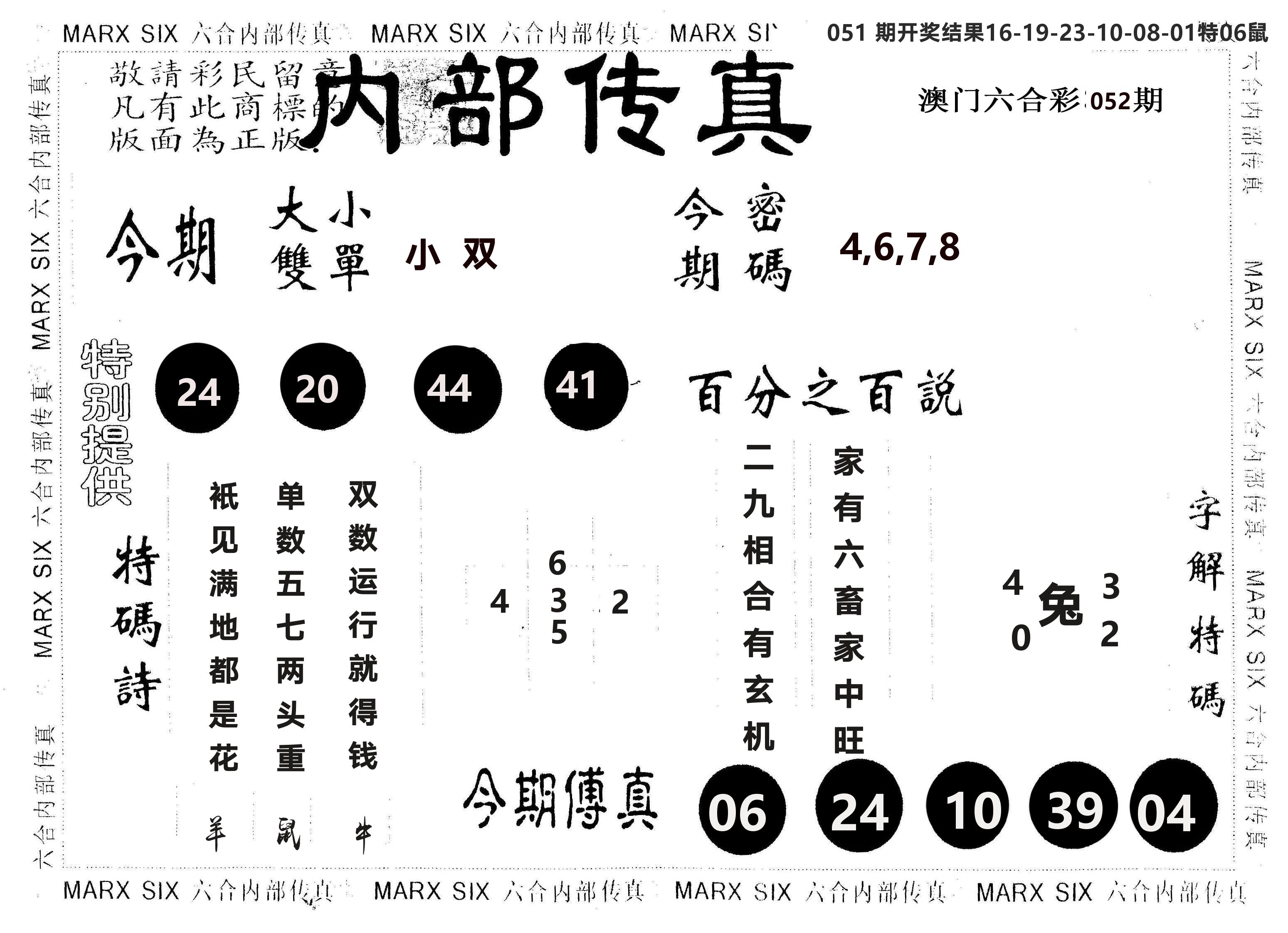 另版内部传真 第52期