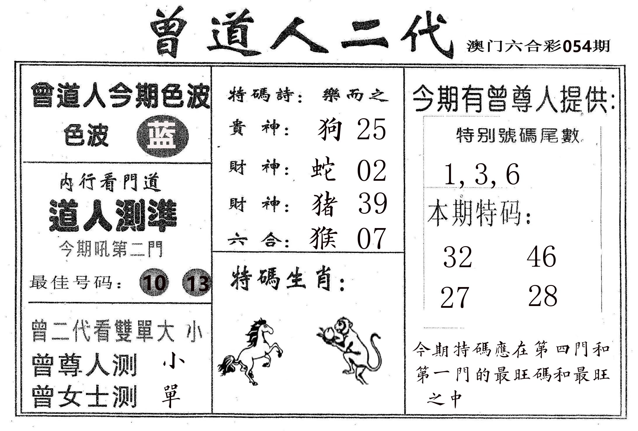 曾二代 第54期