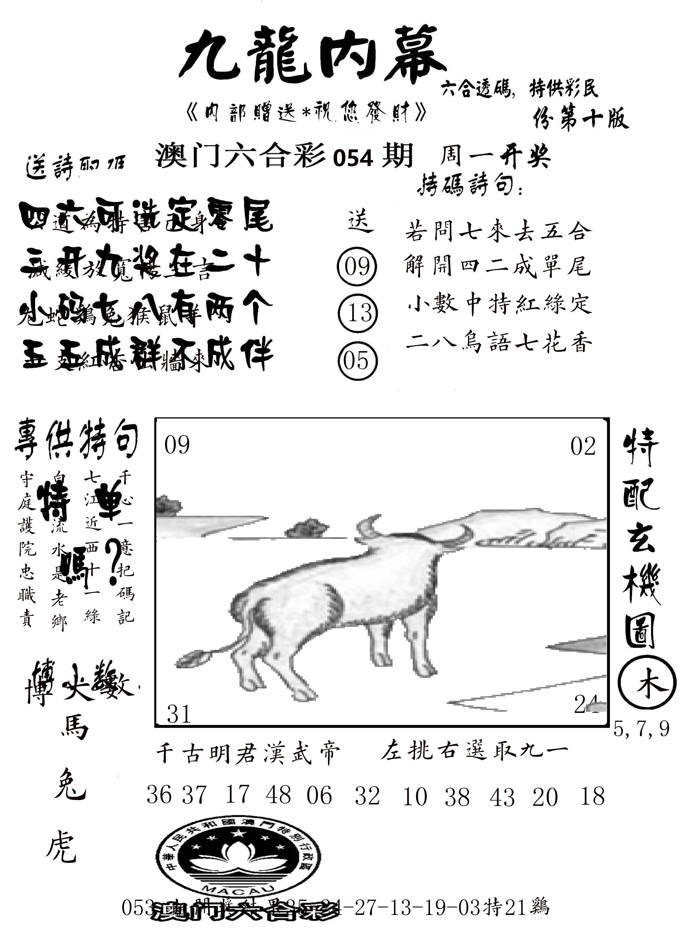 澳门传真2 第54期