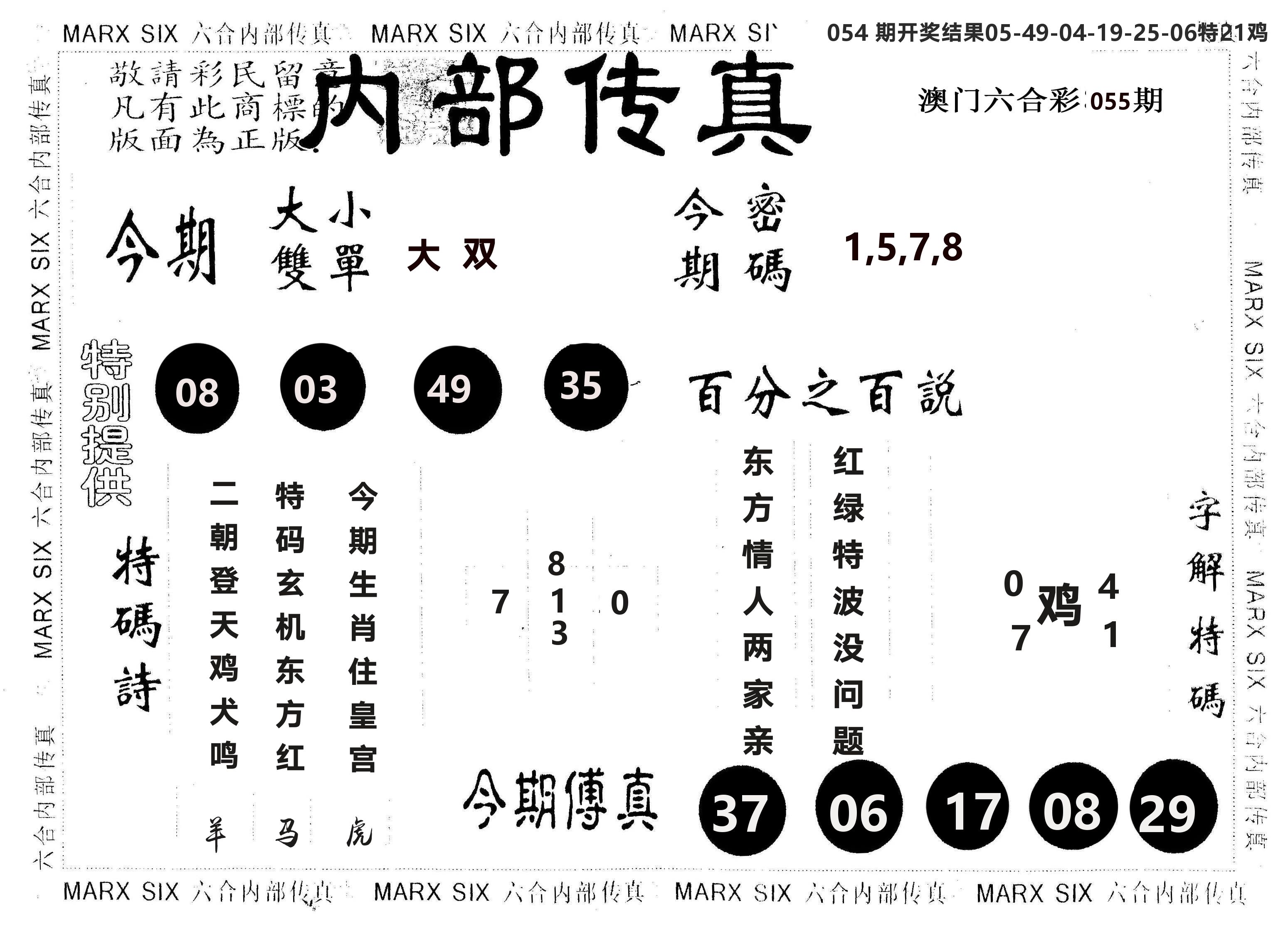 另版内部传真 第55期