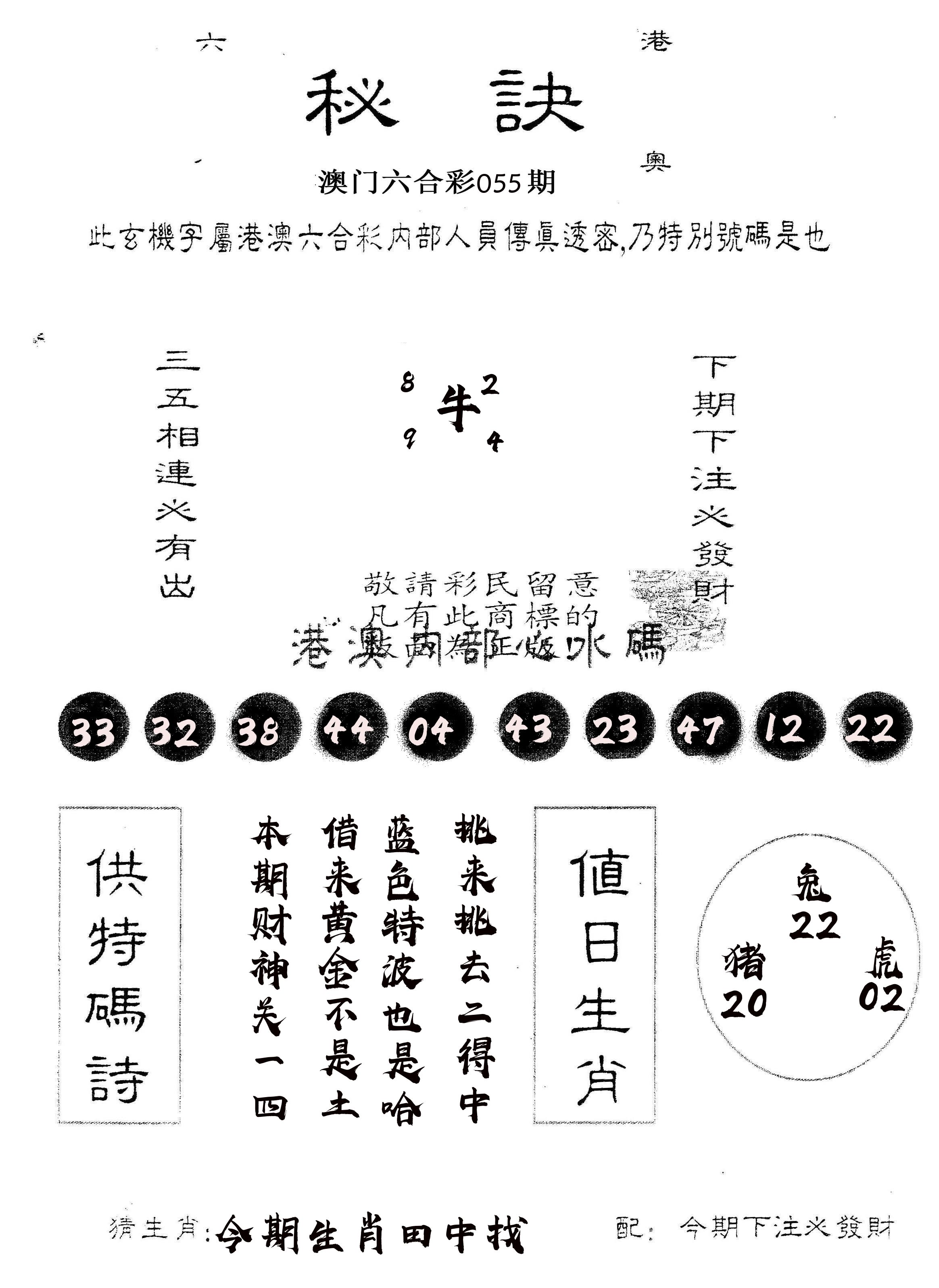 另版秘诀 第55期