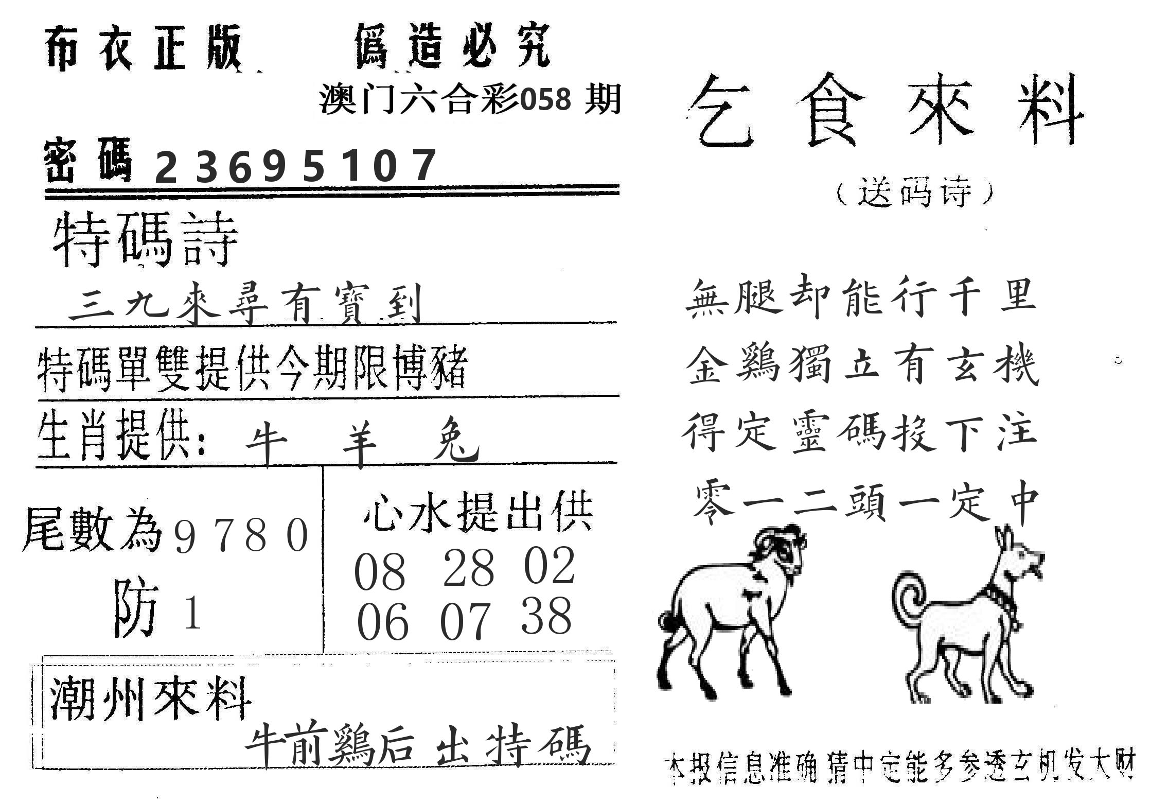 千禧码王 第58期