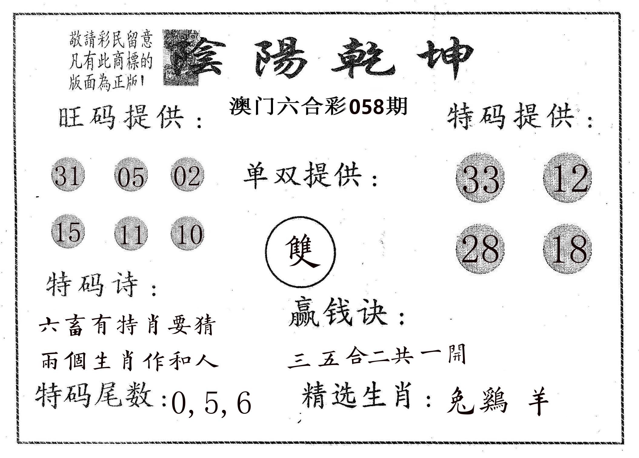 阴阳乾坤 第58期