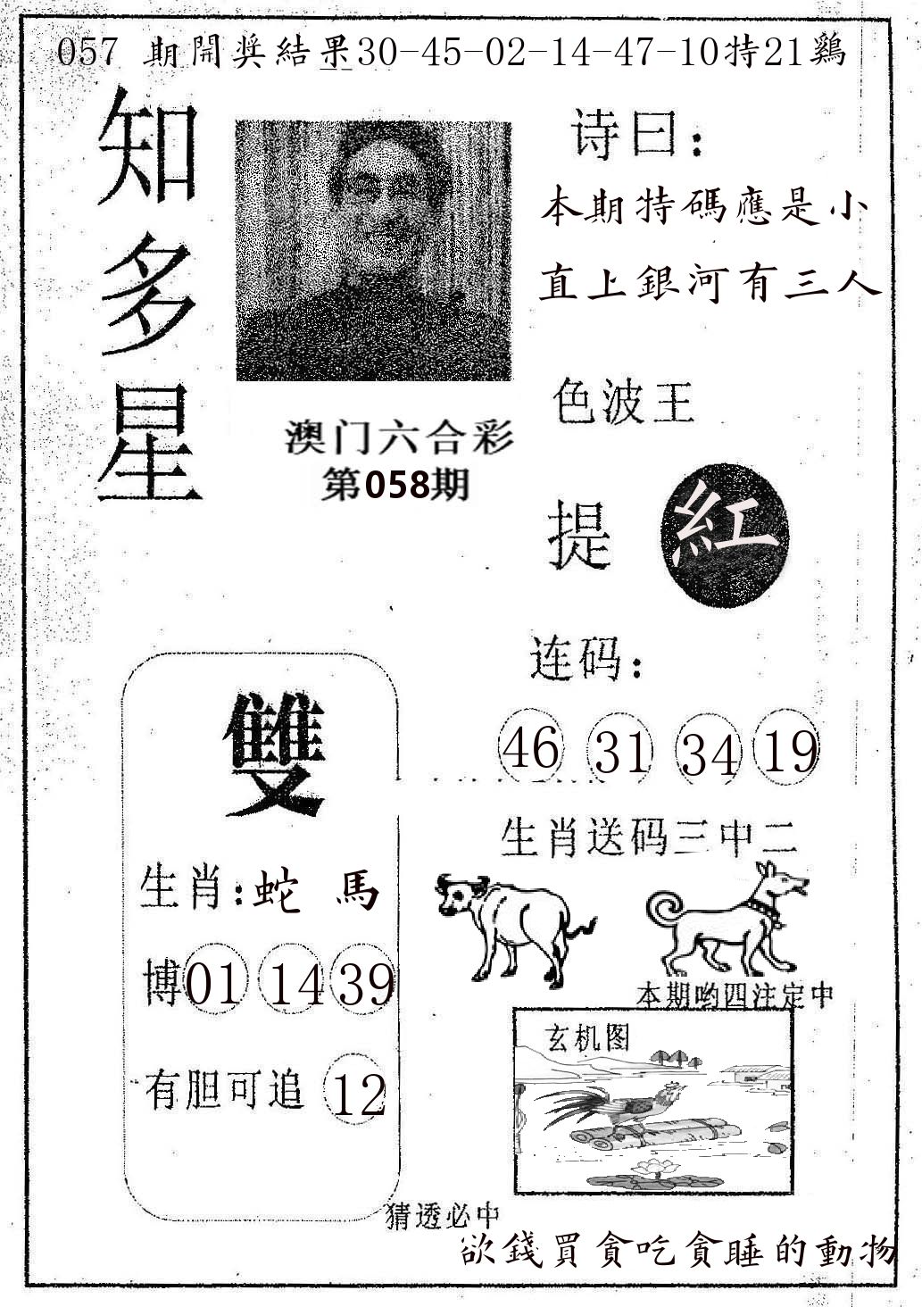 知多星 第58期