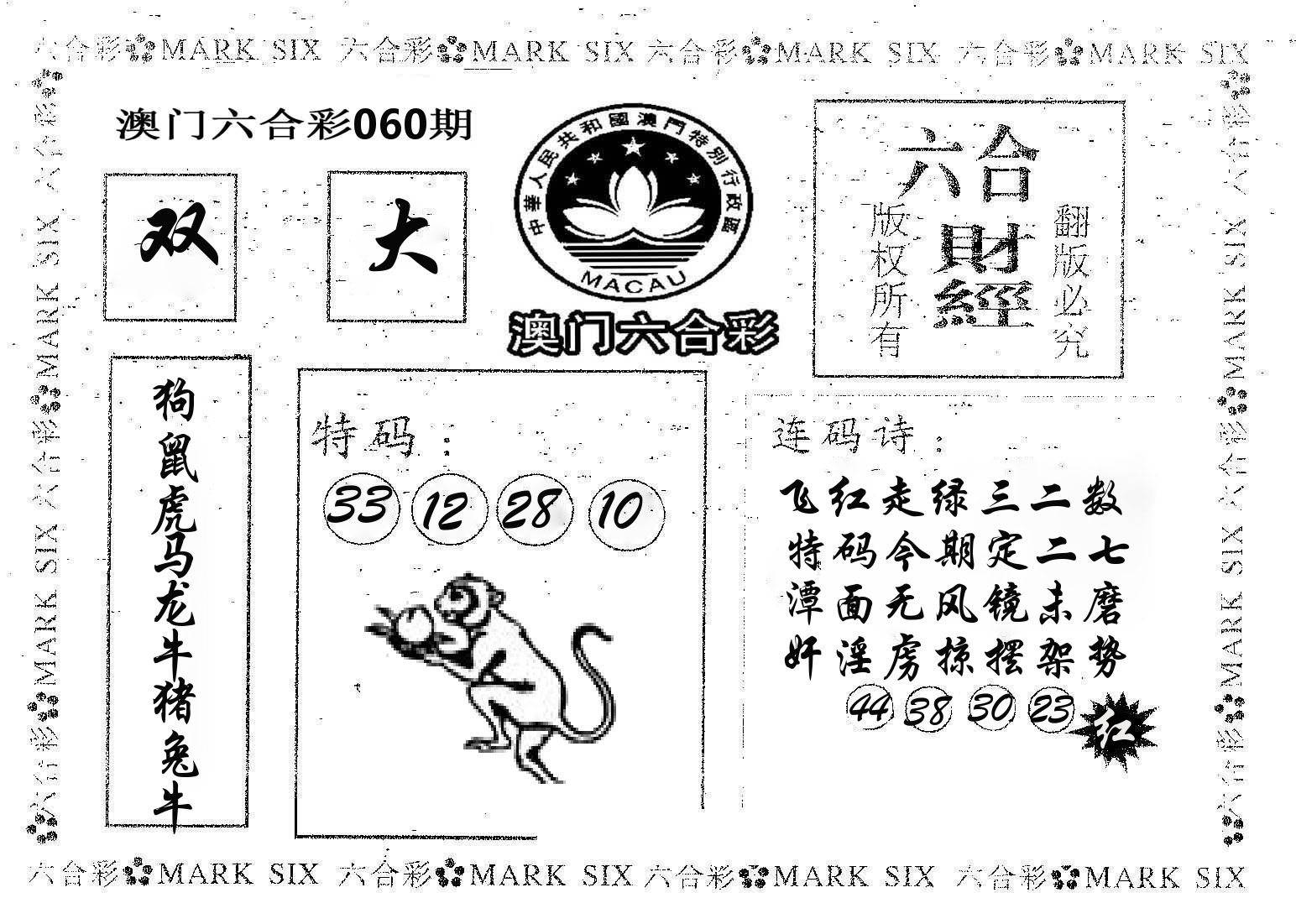 六合财经 第60期