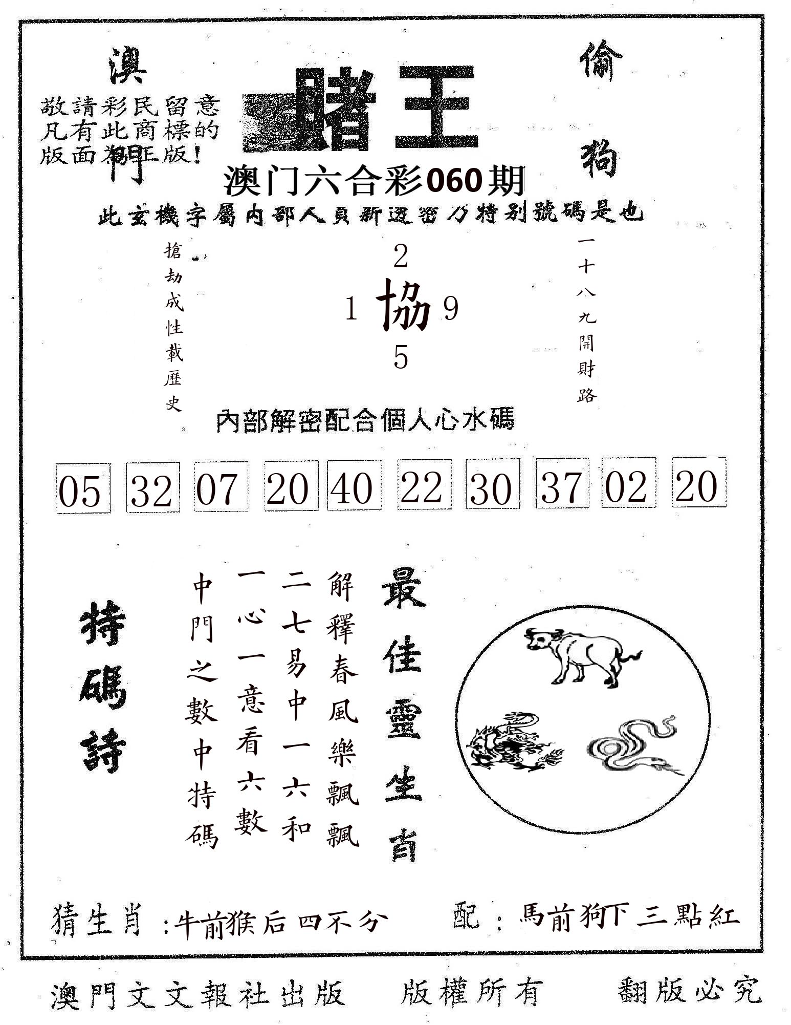 赌王 第60期