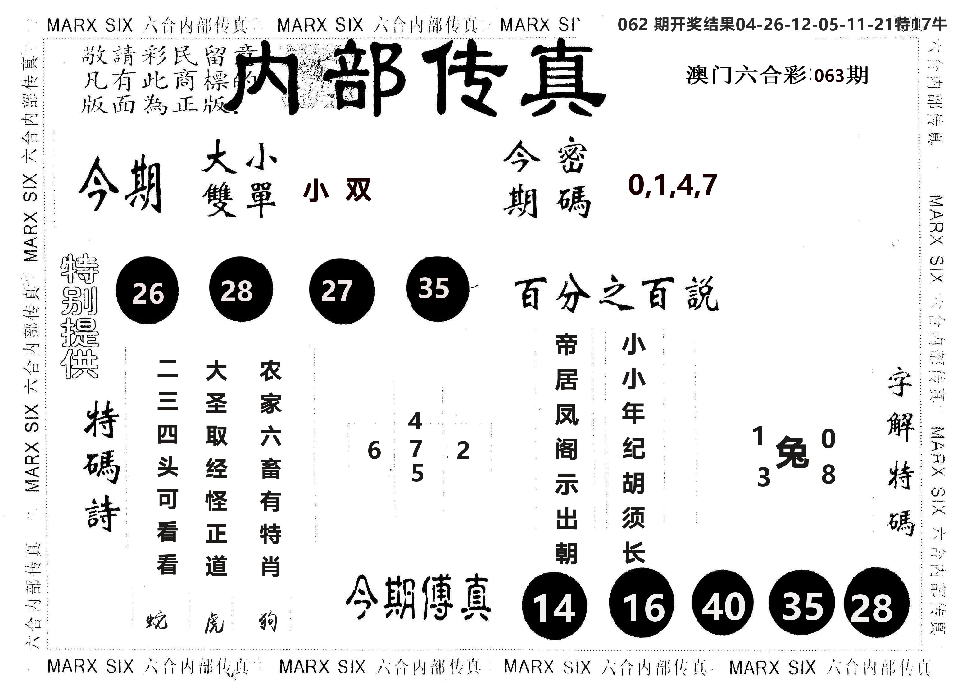 另版内部传真 第63期