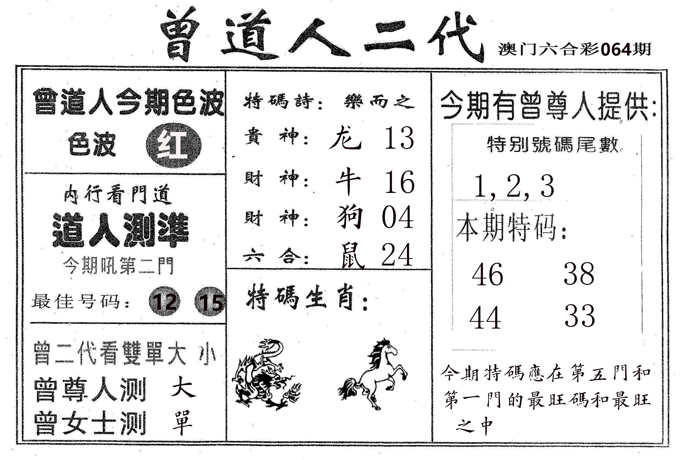 曾二代 第64期