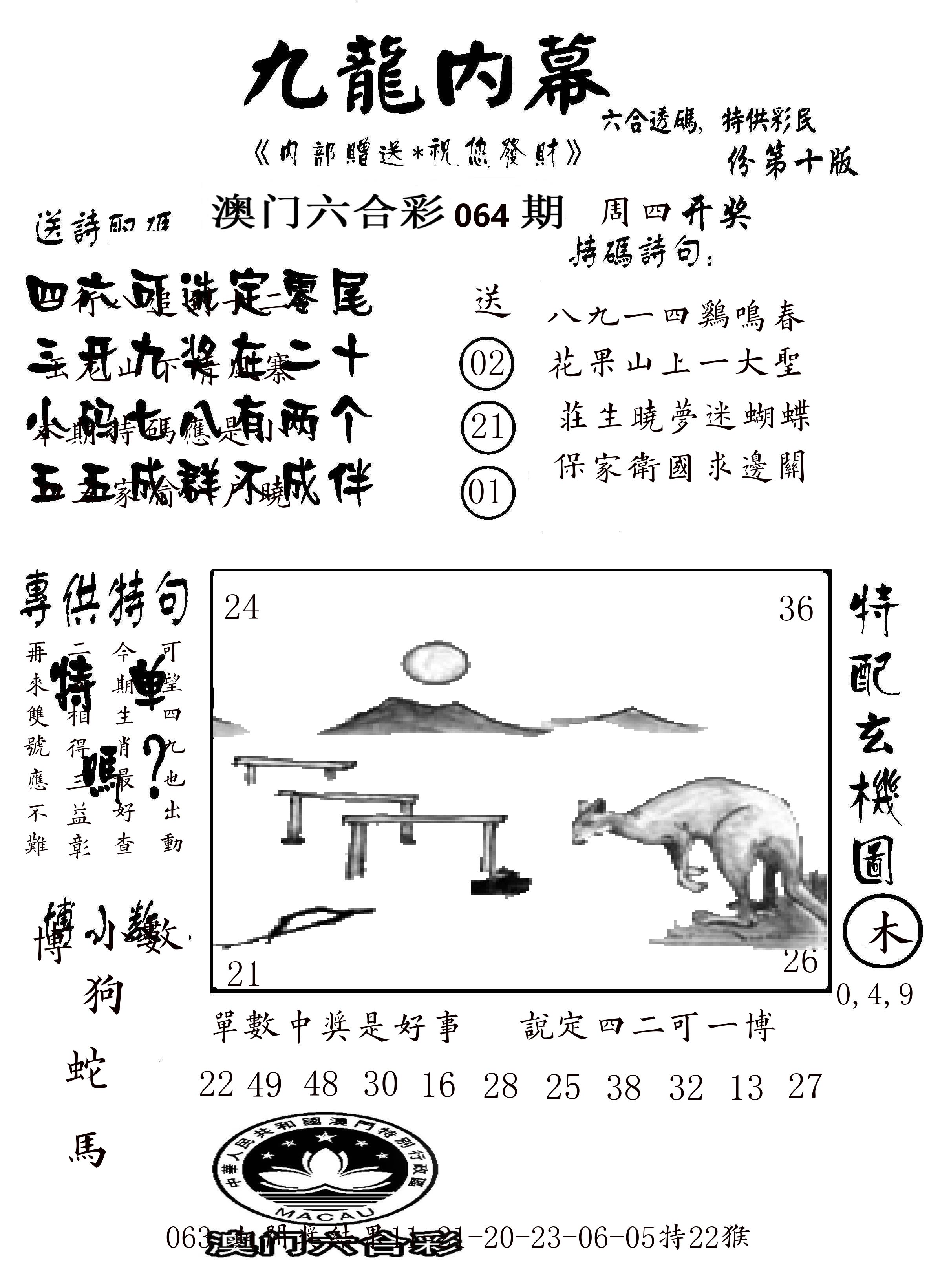 澳门传真2 第64期