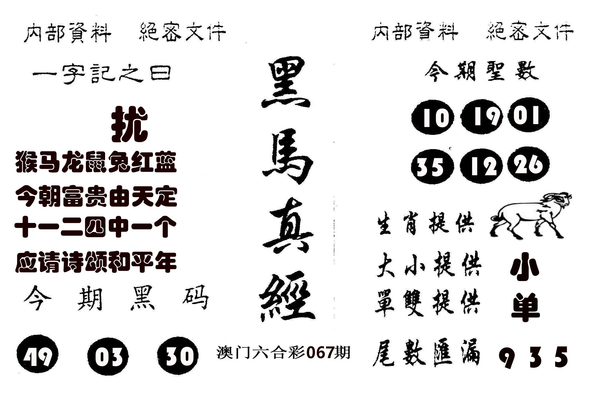 黑马真经 第67期