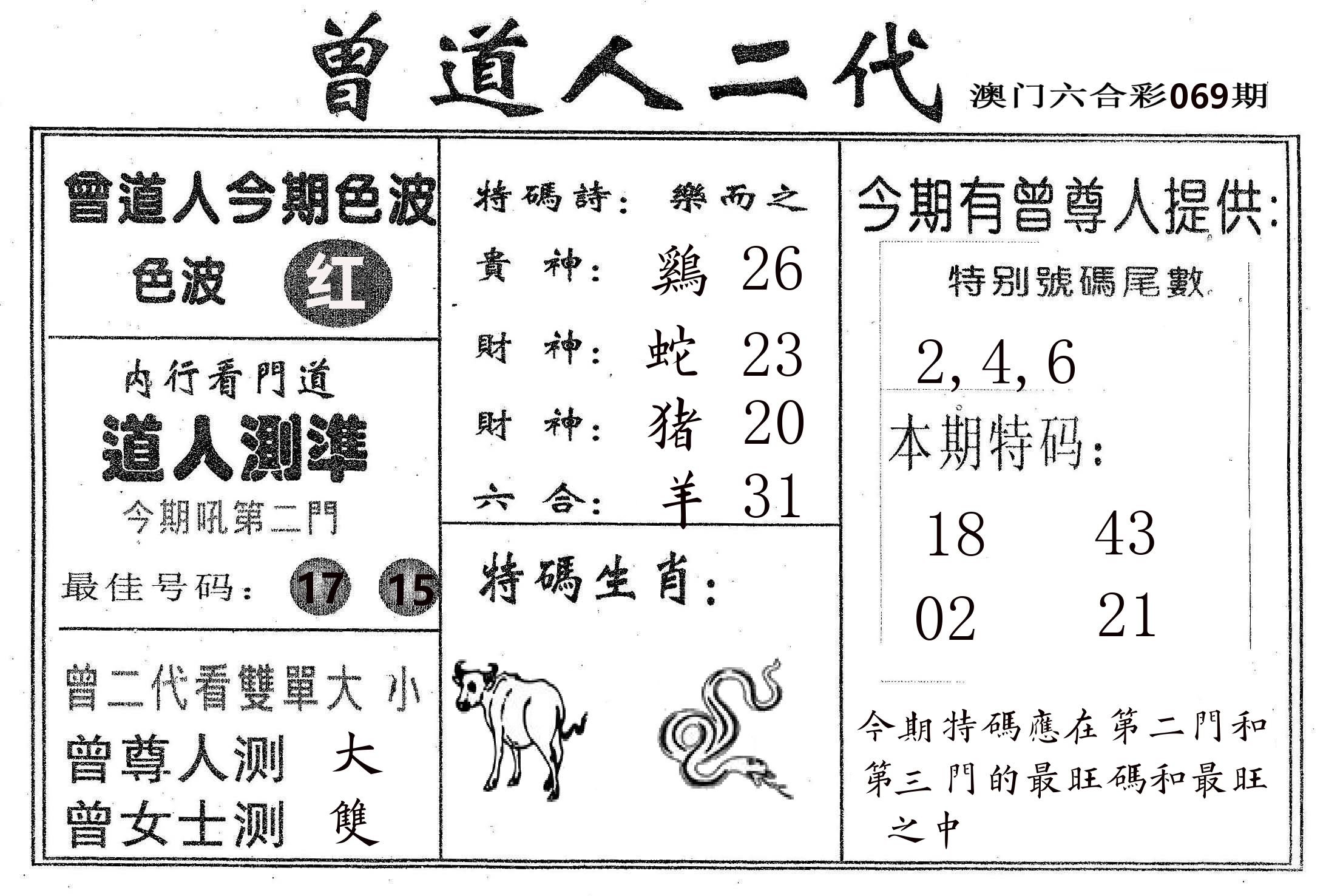 曾二代 第69期