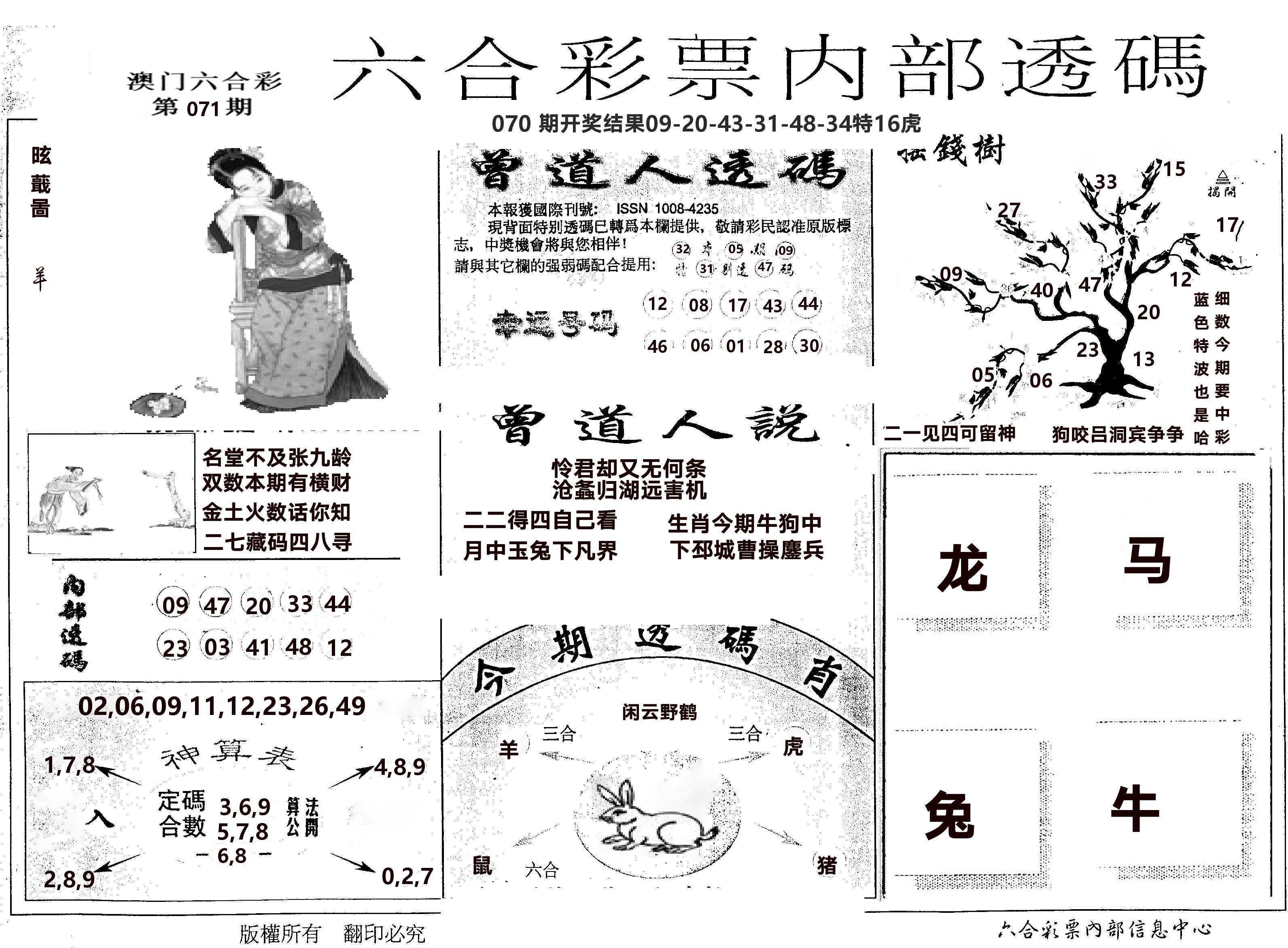 内部透码(信封) 第71期