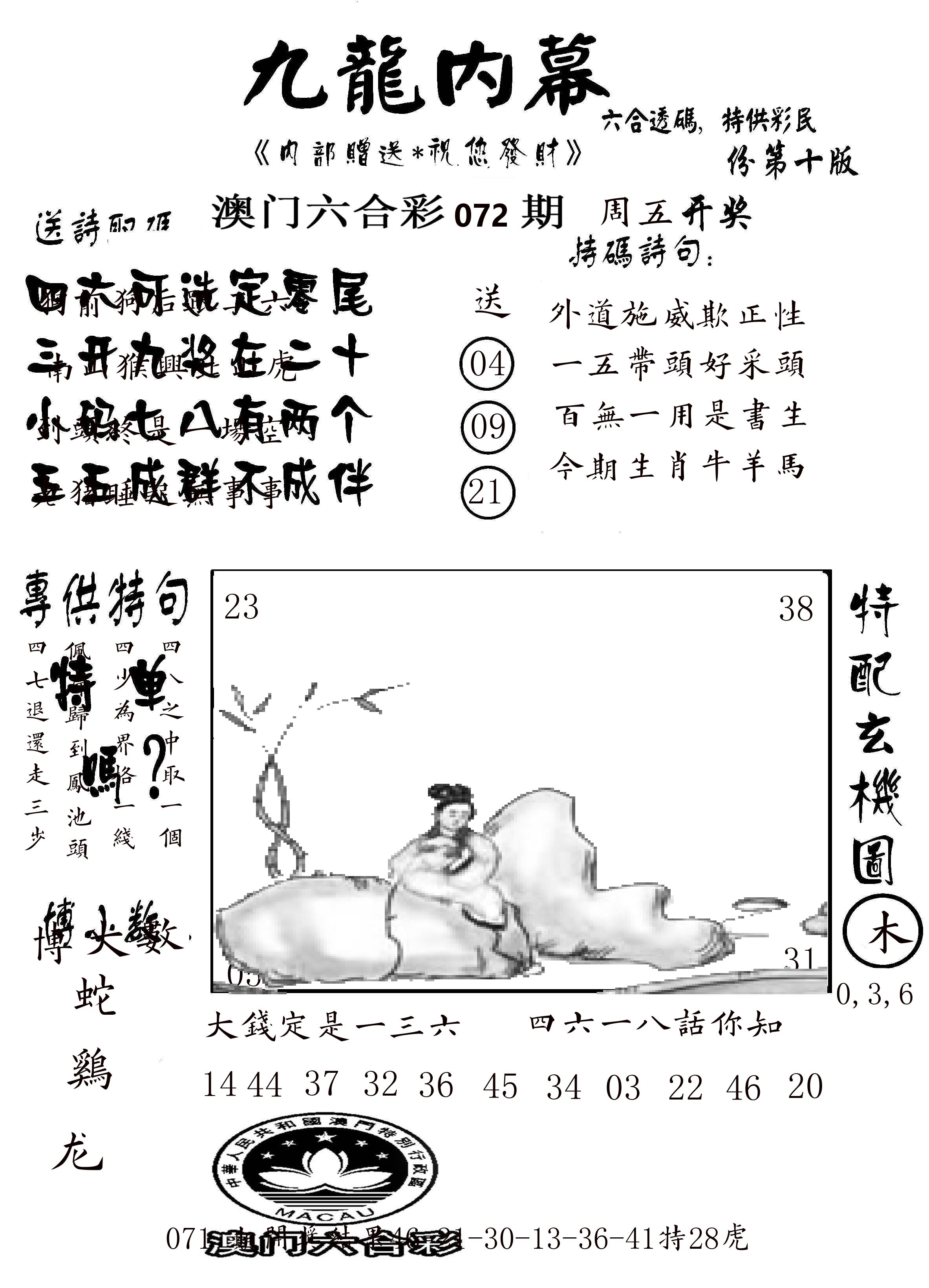 澳门传真2 第72期