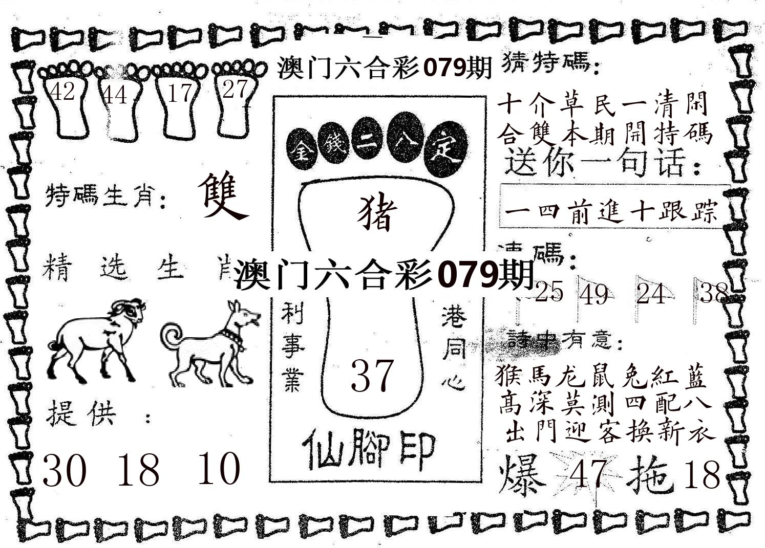 仙脚印 第79期