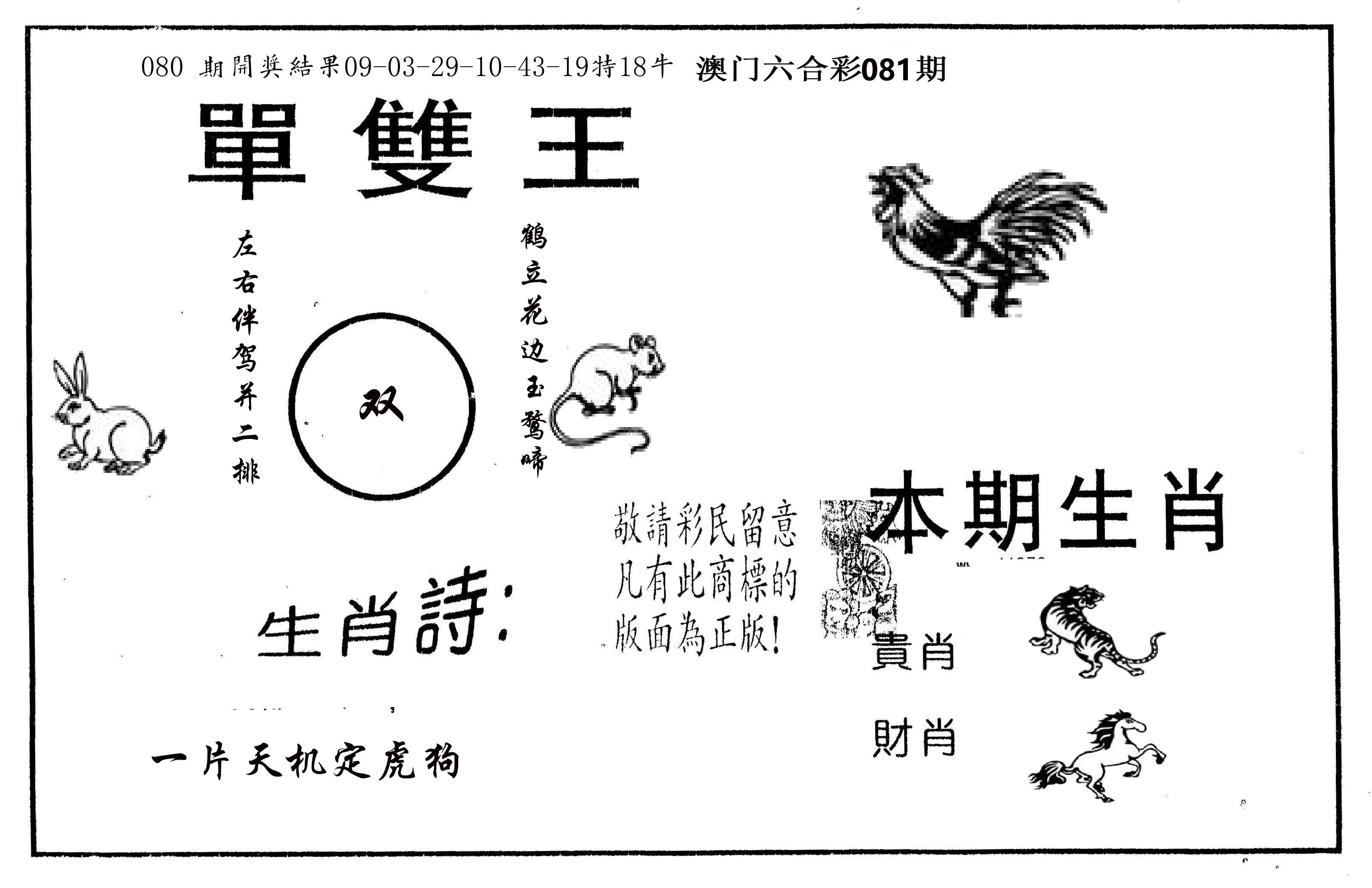 单双王A 第81期