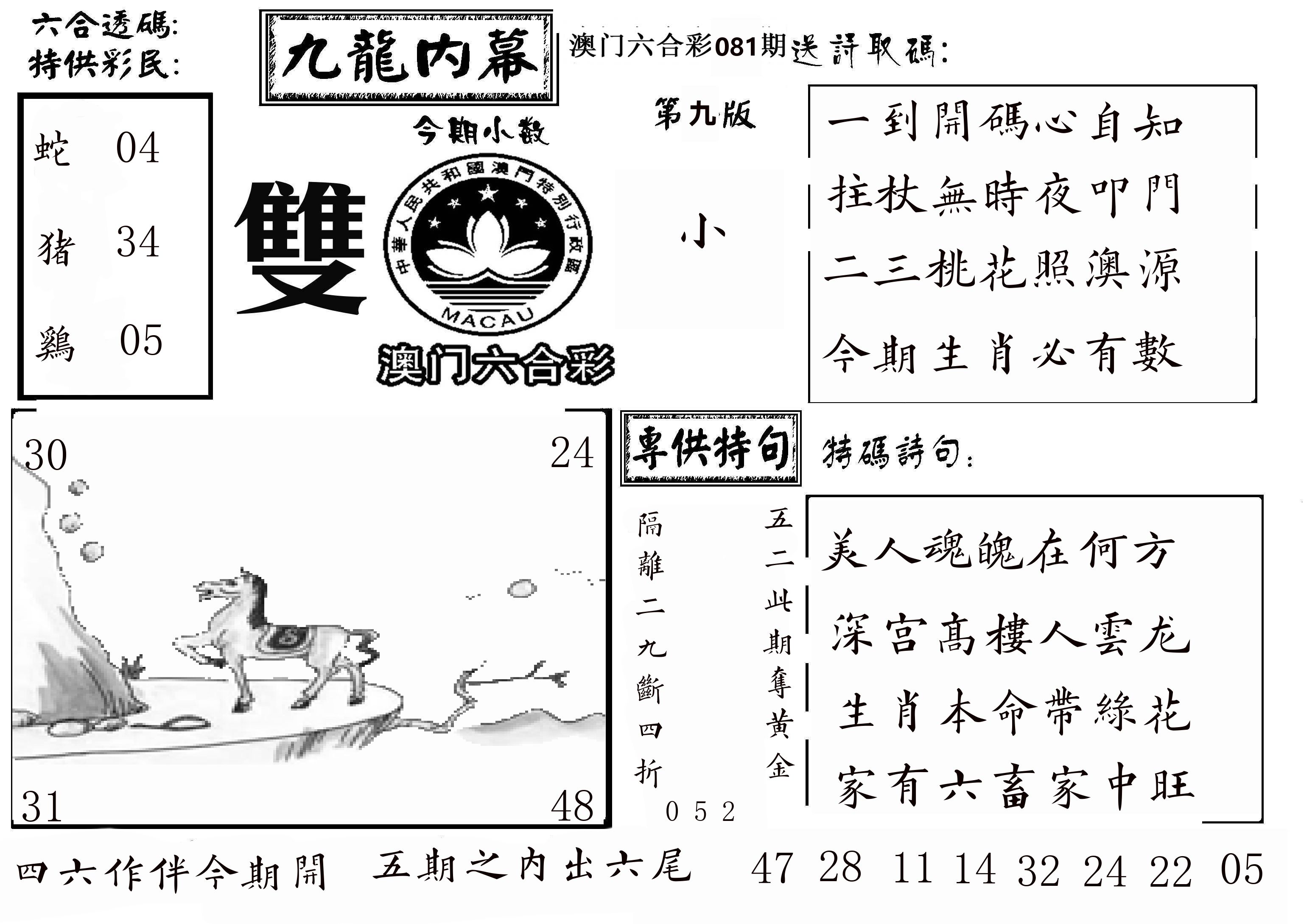 澳门传真3 第81期