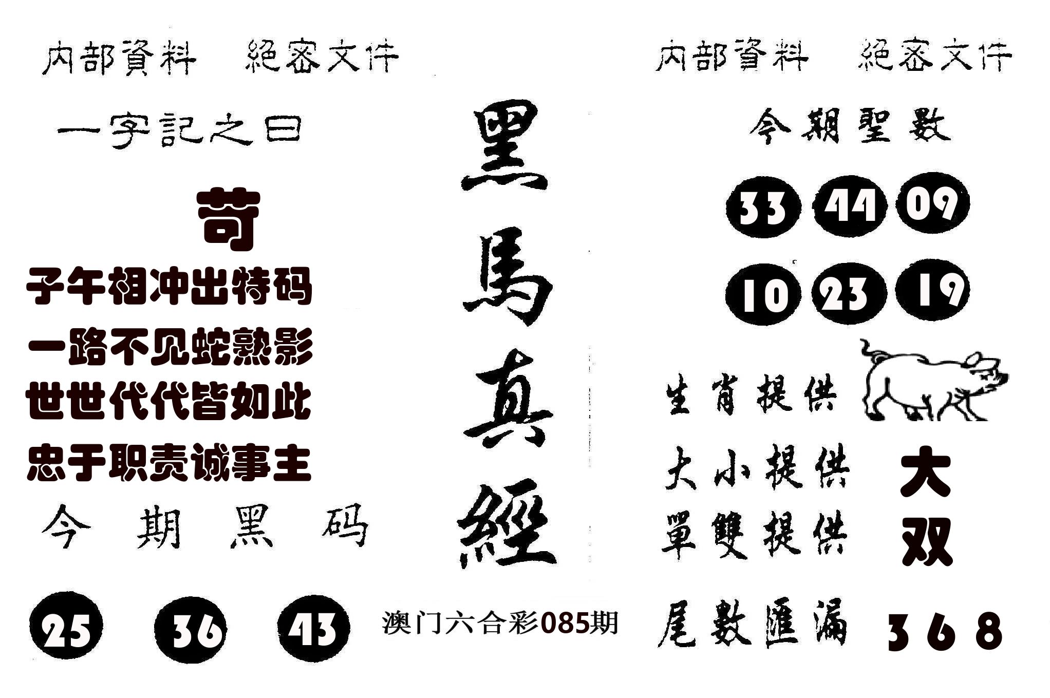 黑马真经 第85期
