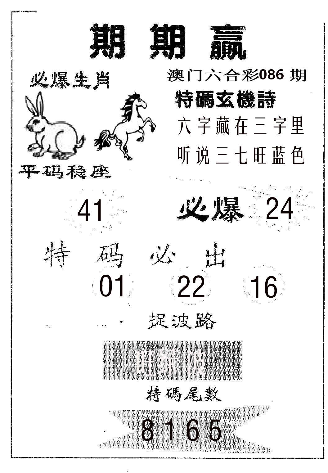 期期赢 第86期