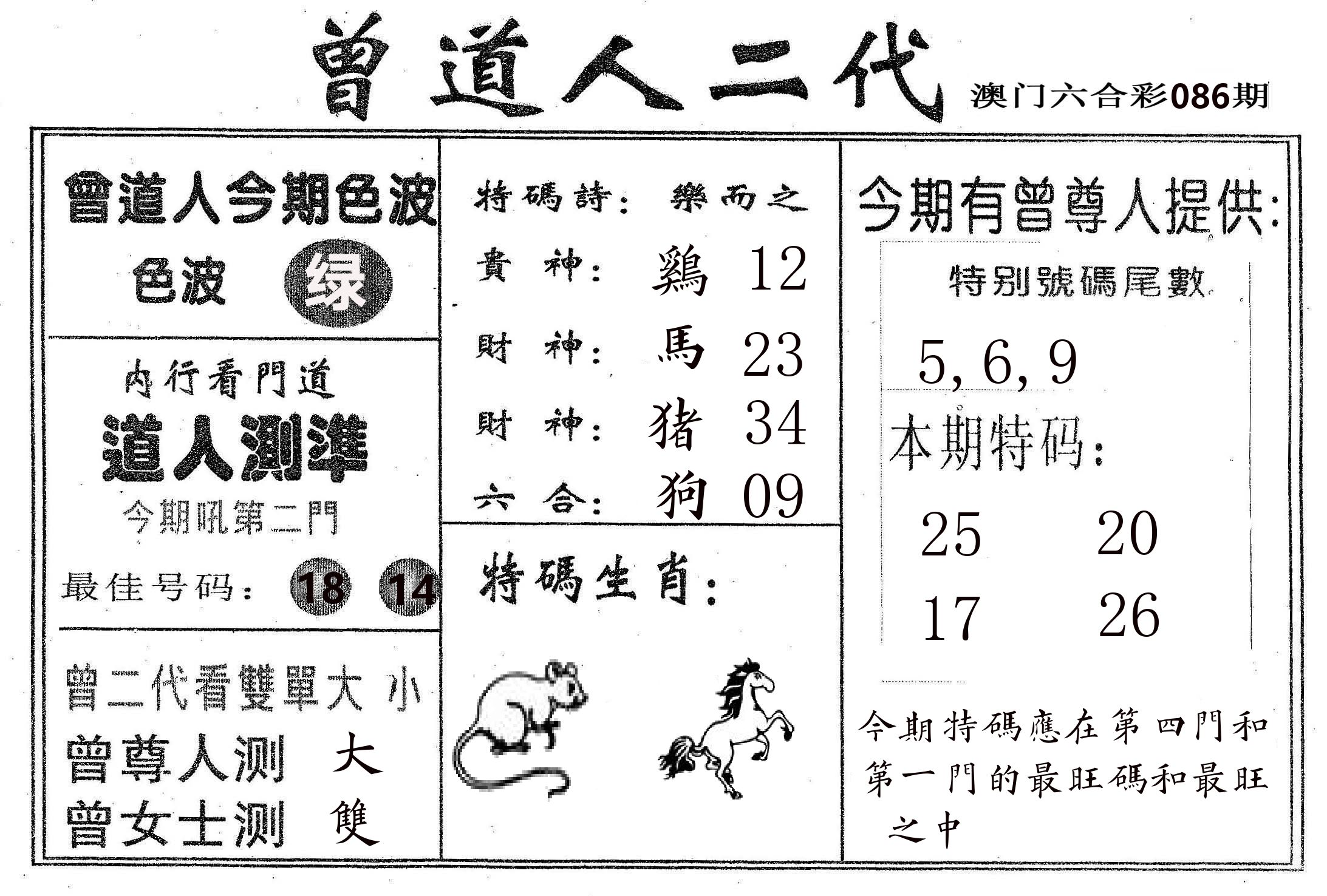 曾二代 第86期