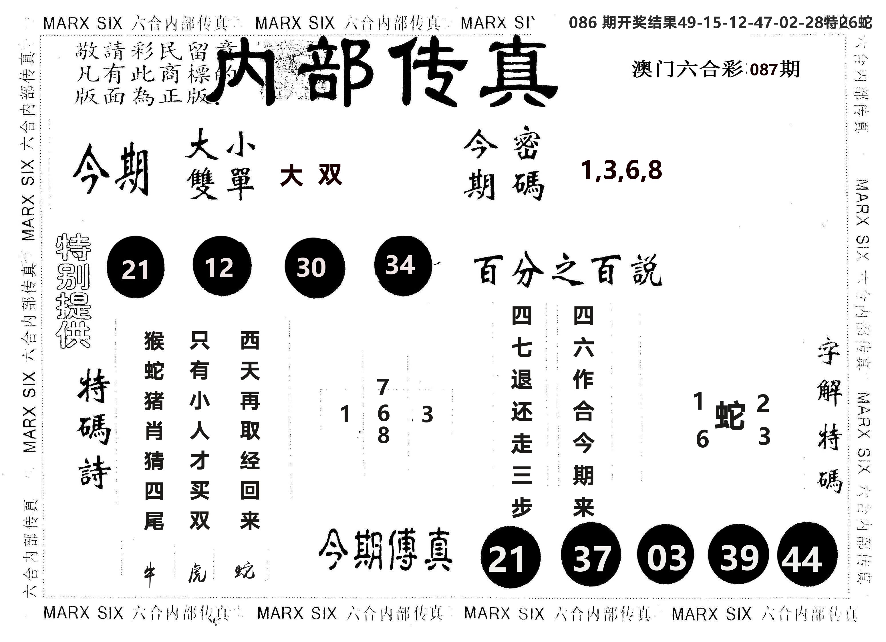 另版内部传真 第87期