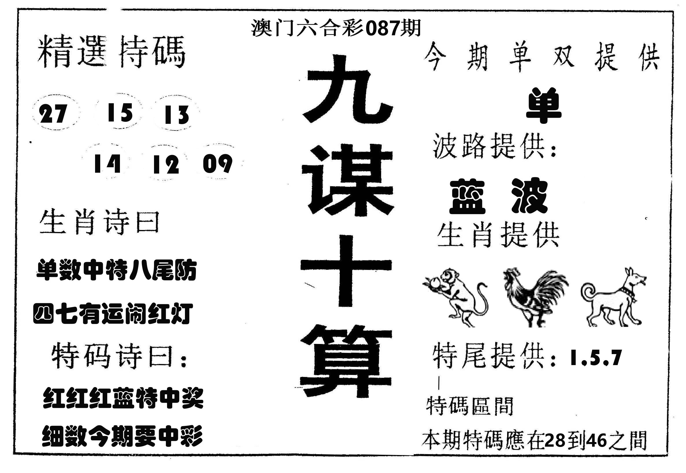 九谋十算 第87期