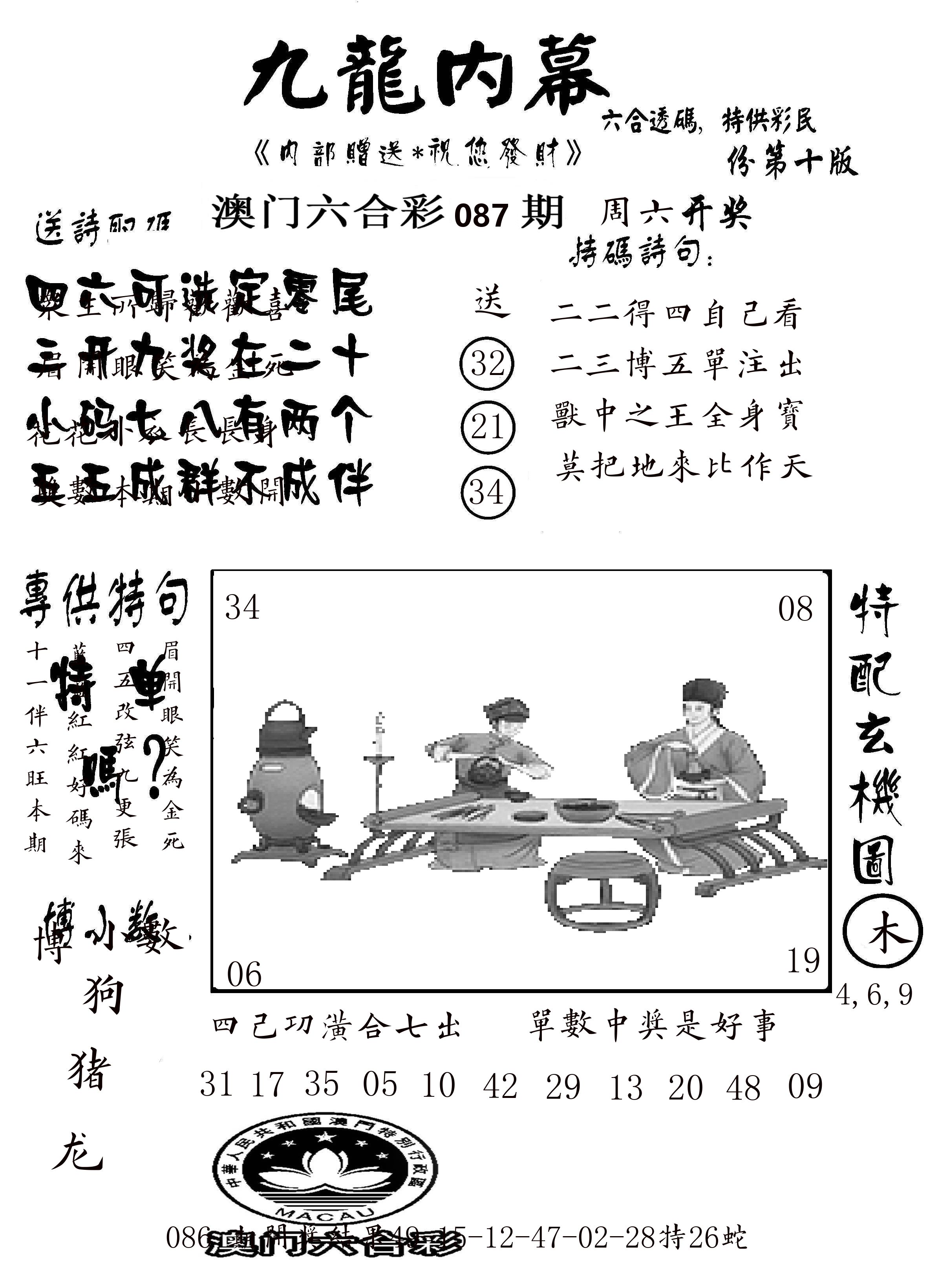 澳门传真2 第87期