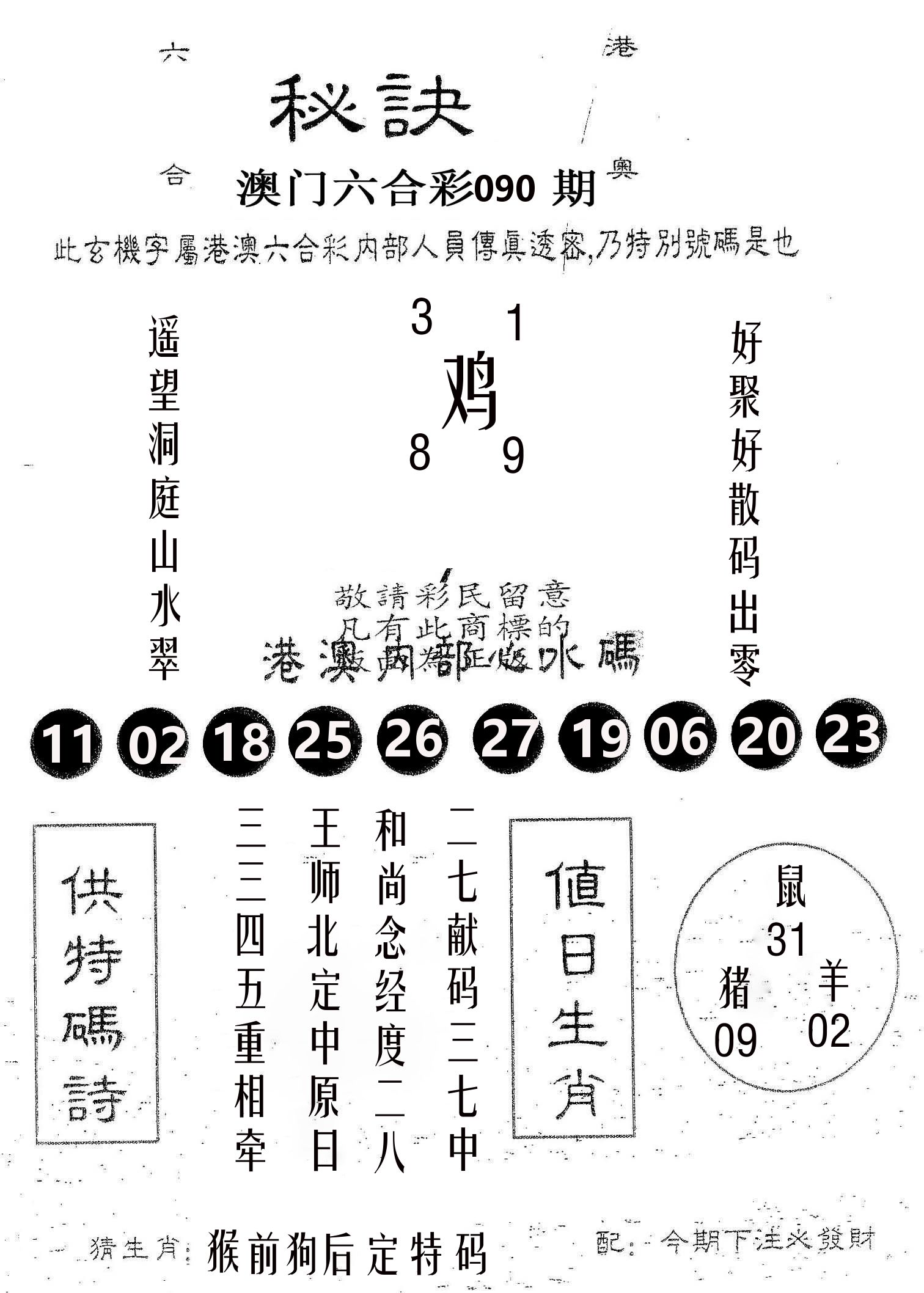 秘决 第90期