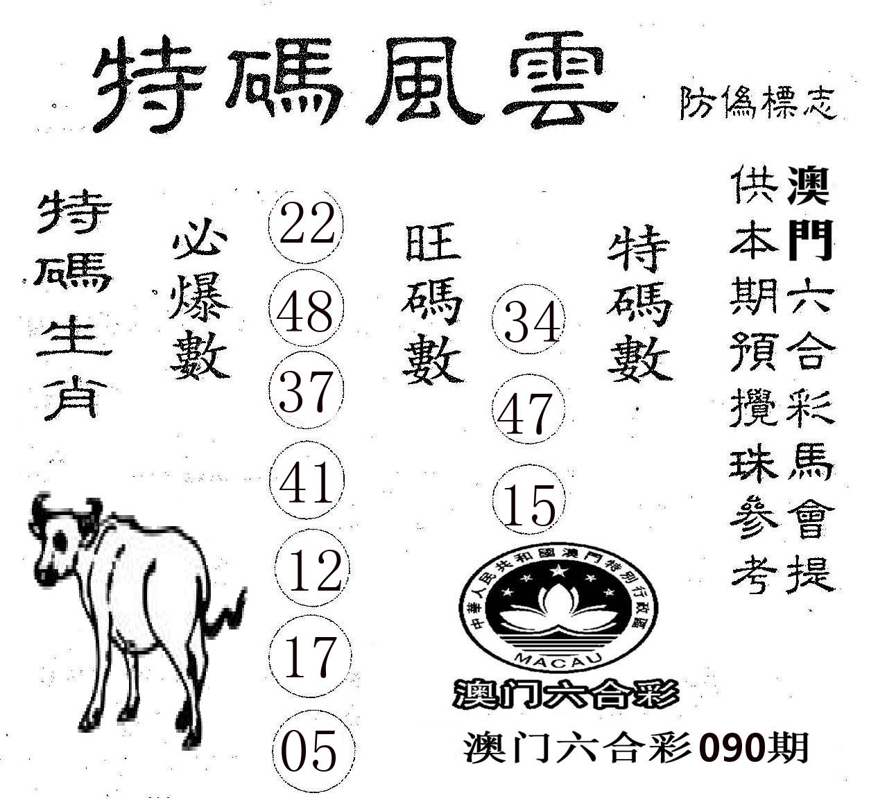 特码风云 第90期