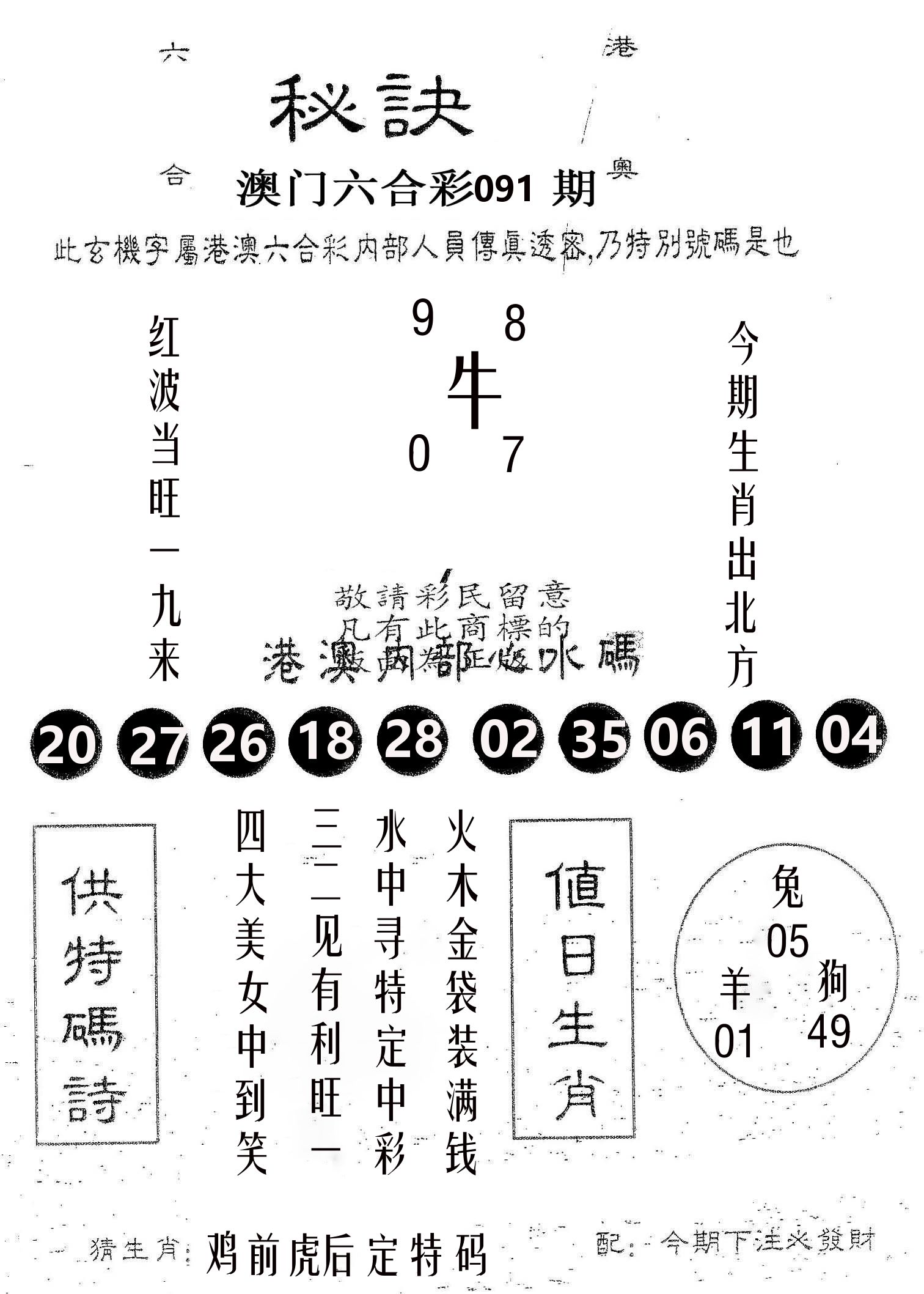 秘决 第91期