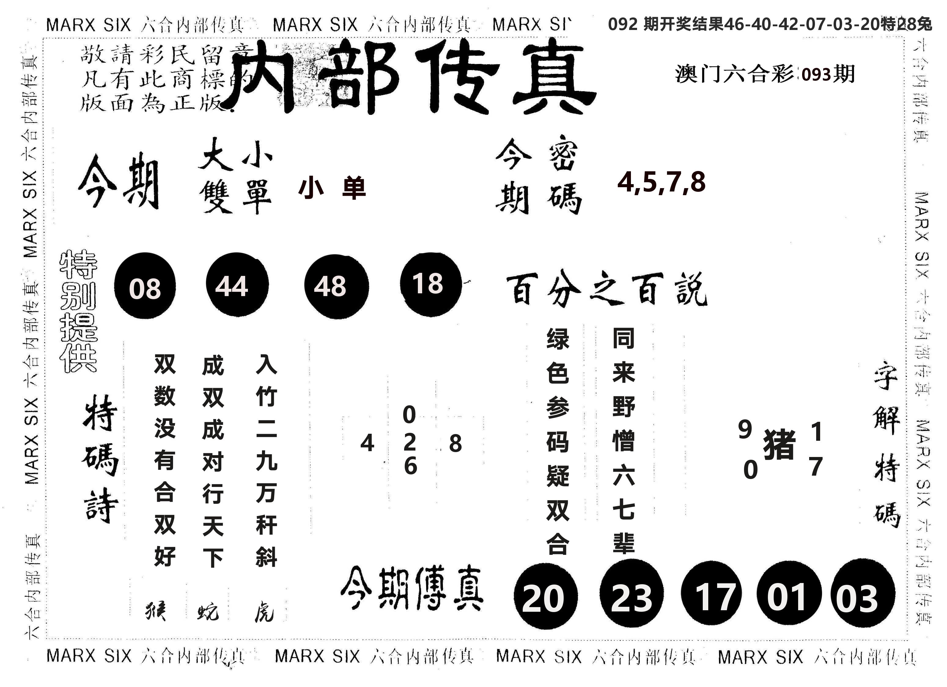 另版内部传真 第93期
