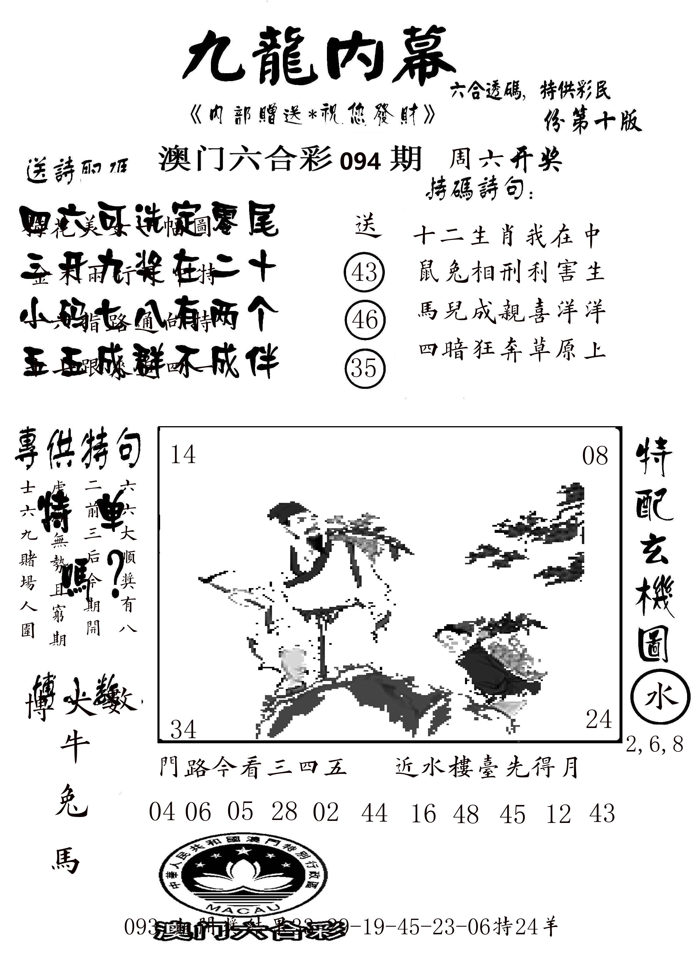 澳门传真2 第94期