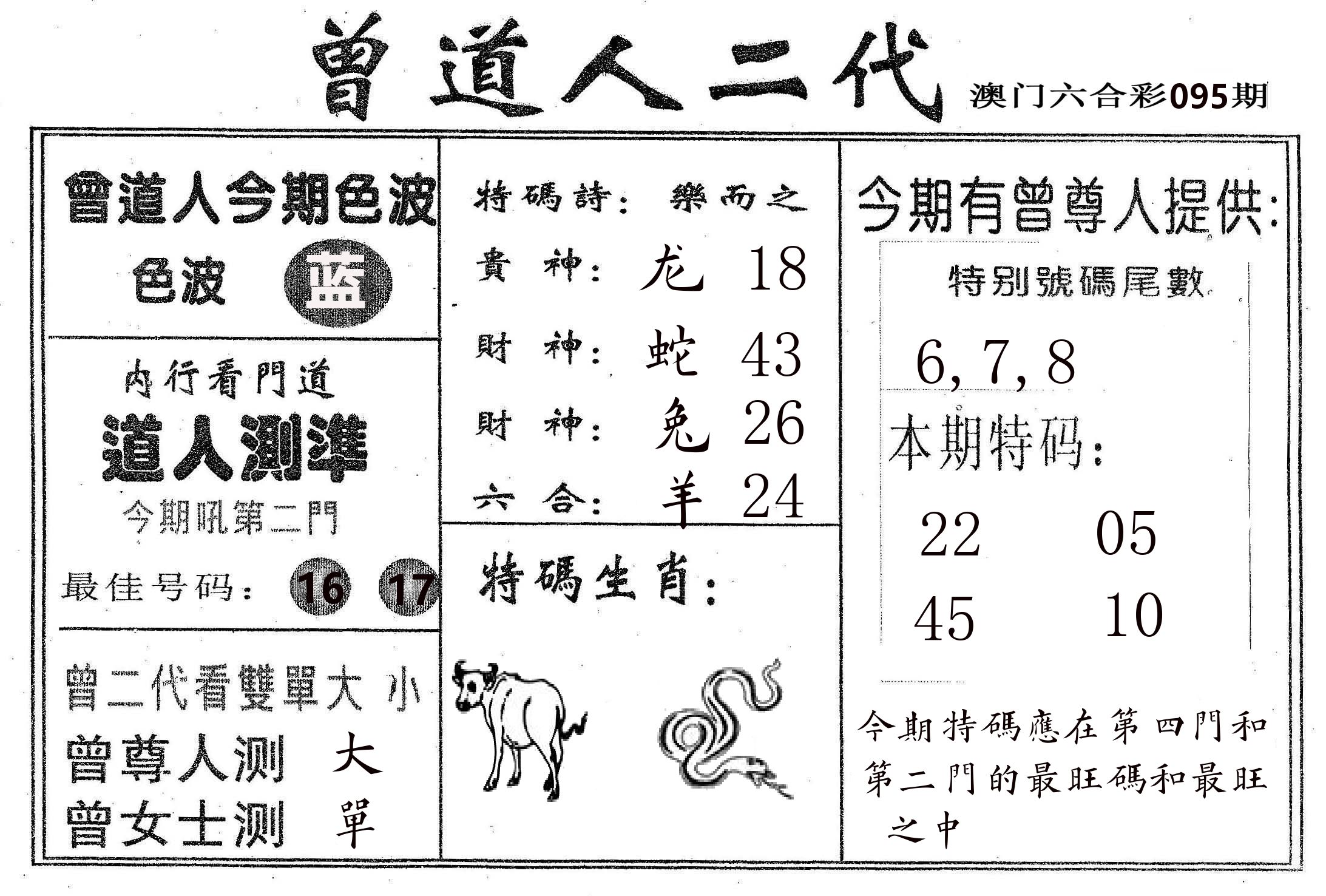 曾二代 第95期