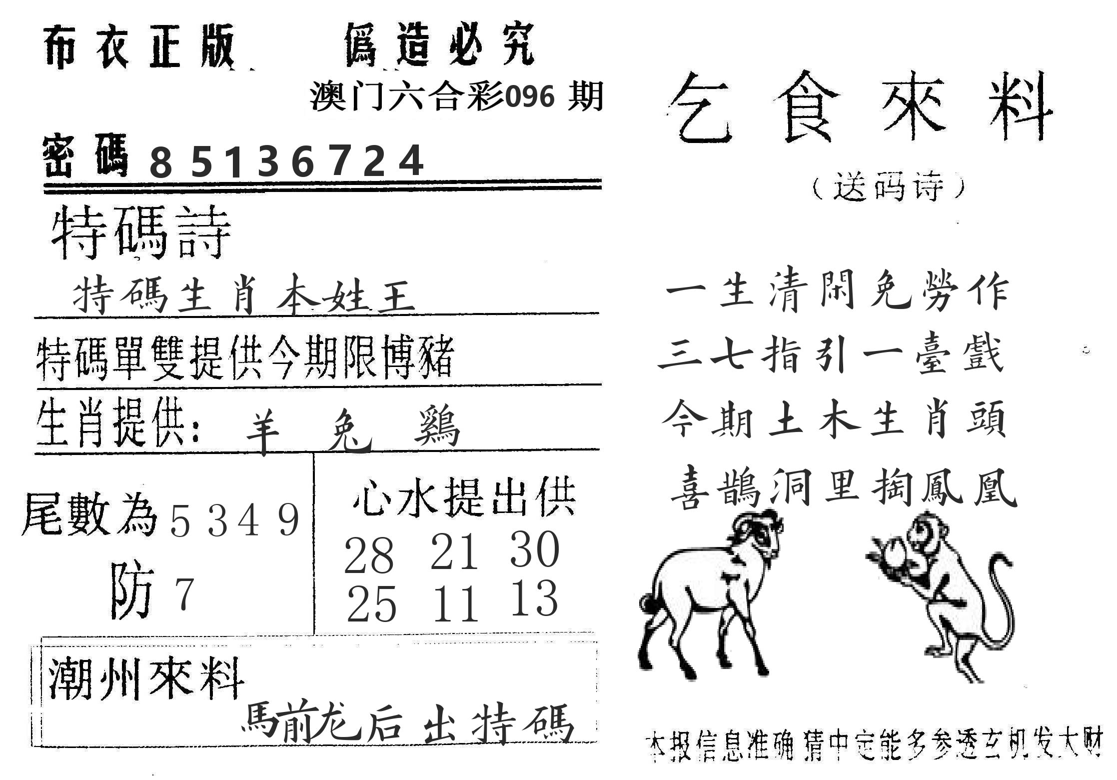 千禧码王 第96期