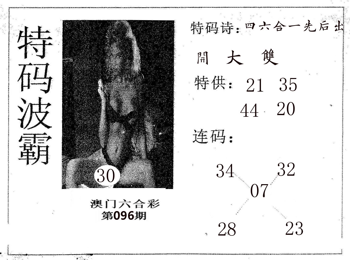 特码波霸 第96期