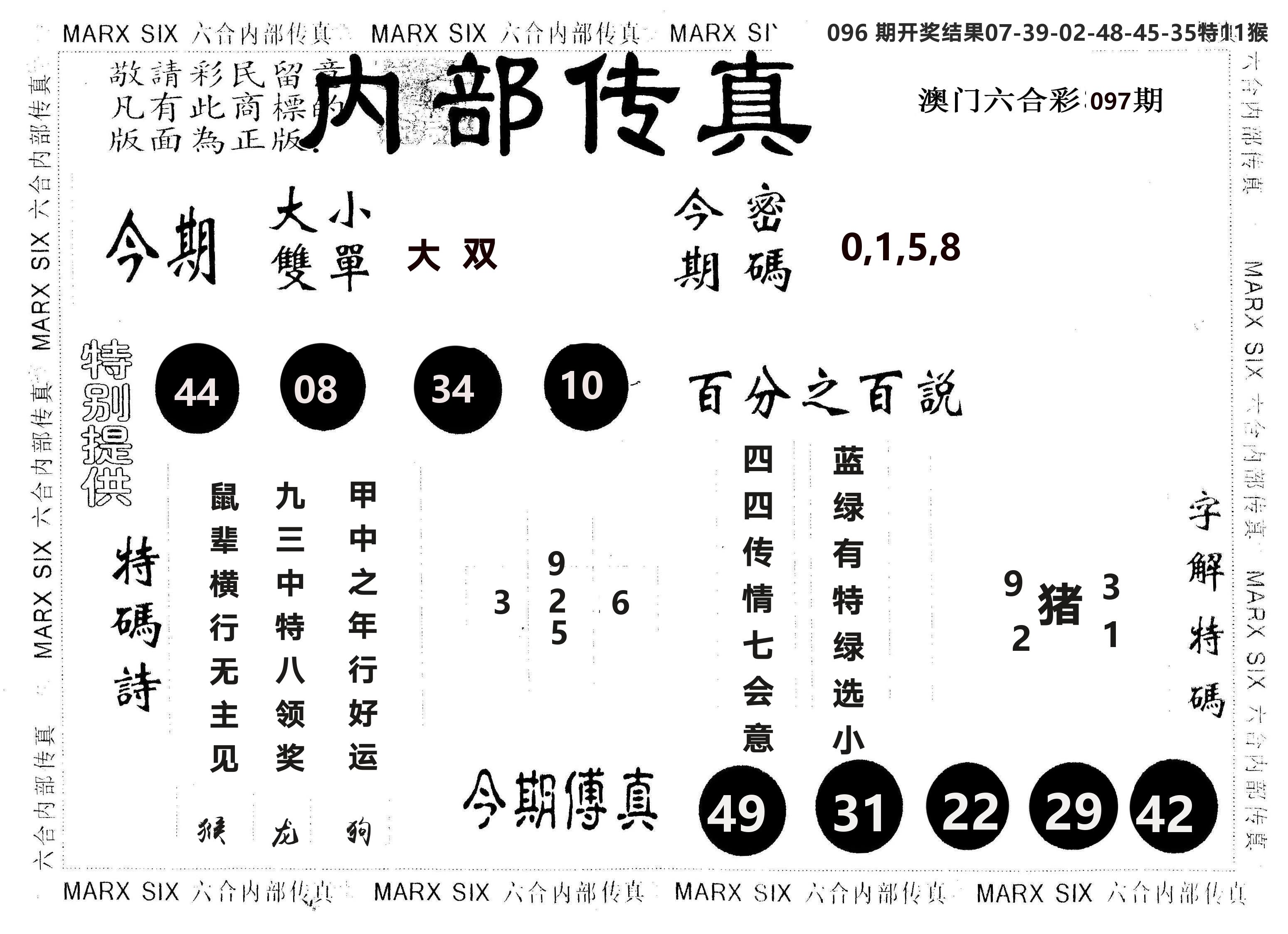 另版内部传真 第97期
