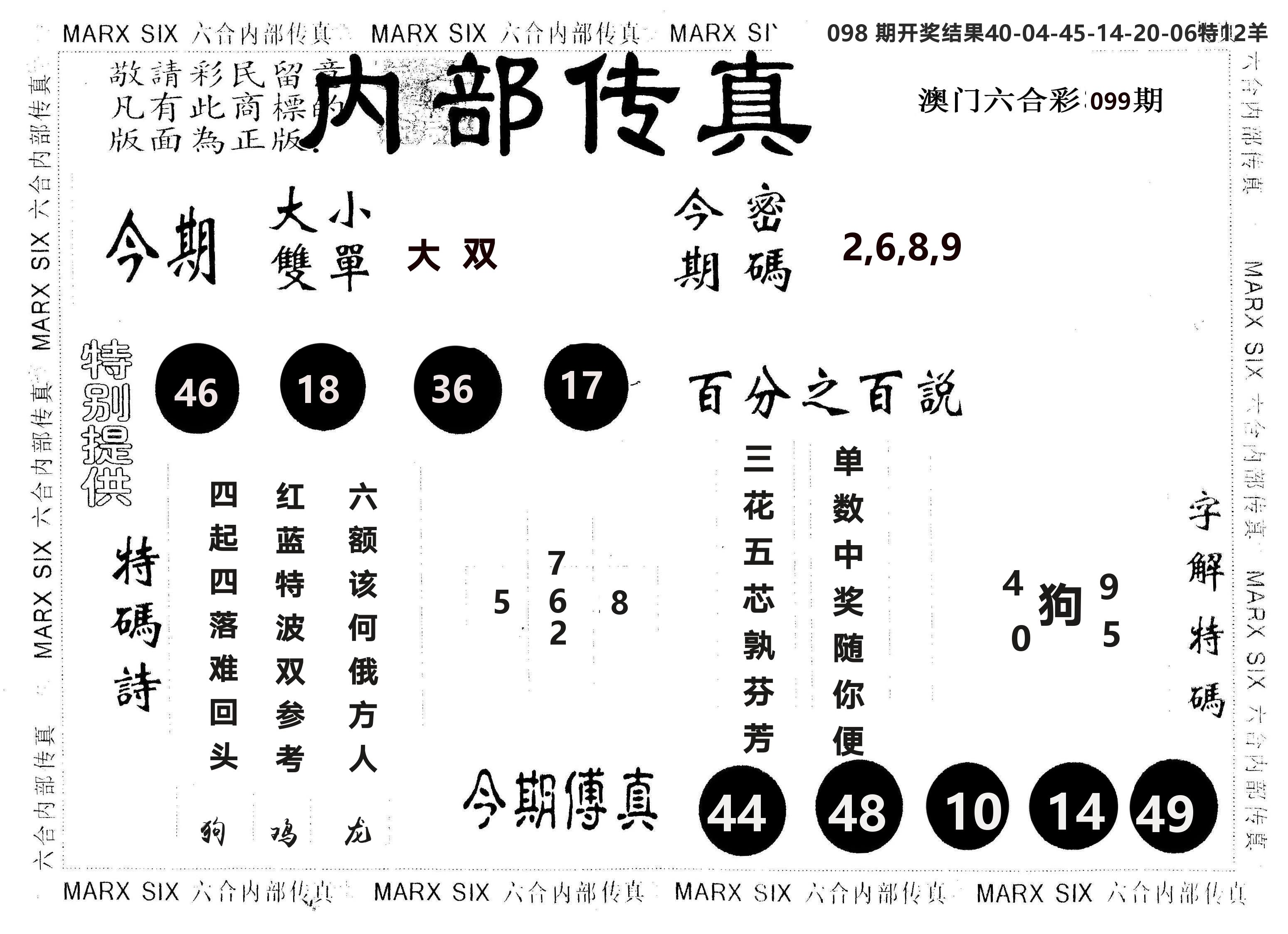 另版内部传真 第99期