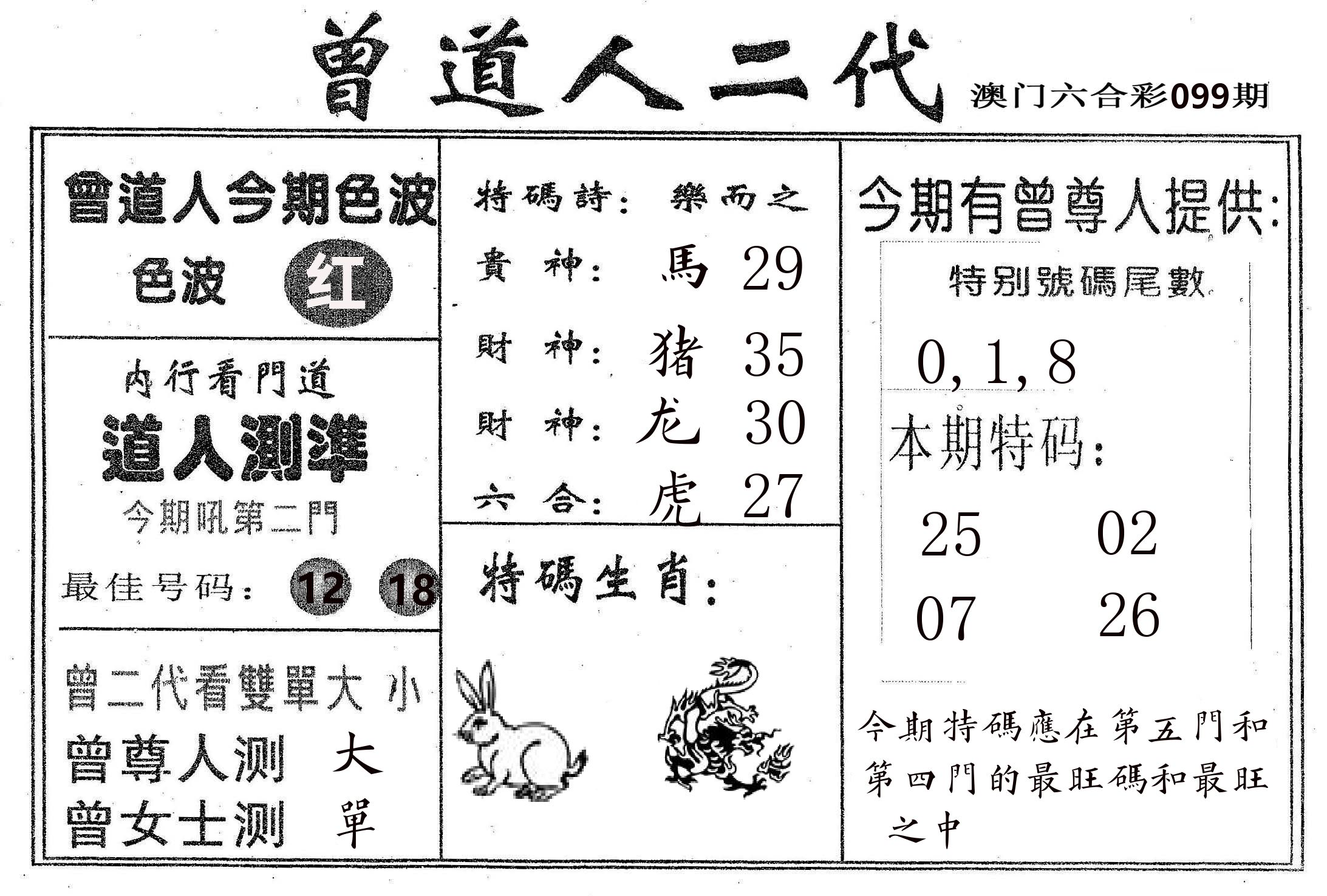 曾二代 第99期