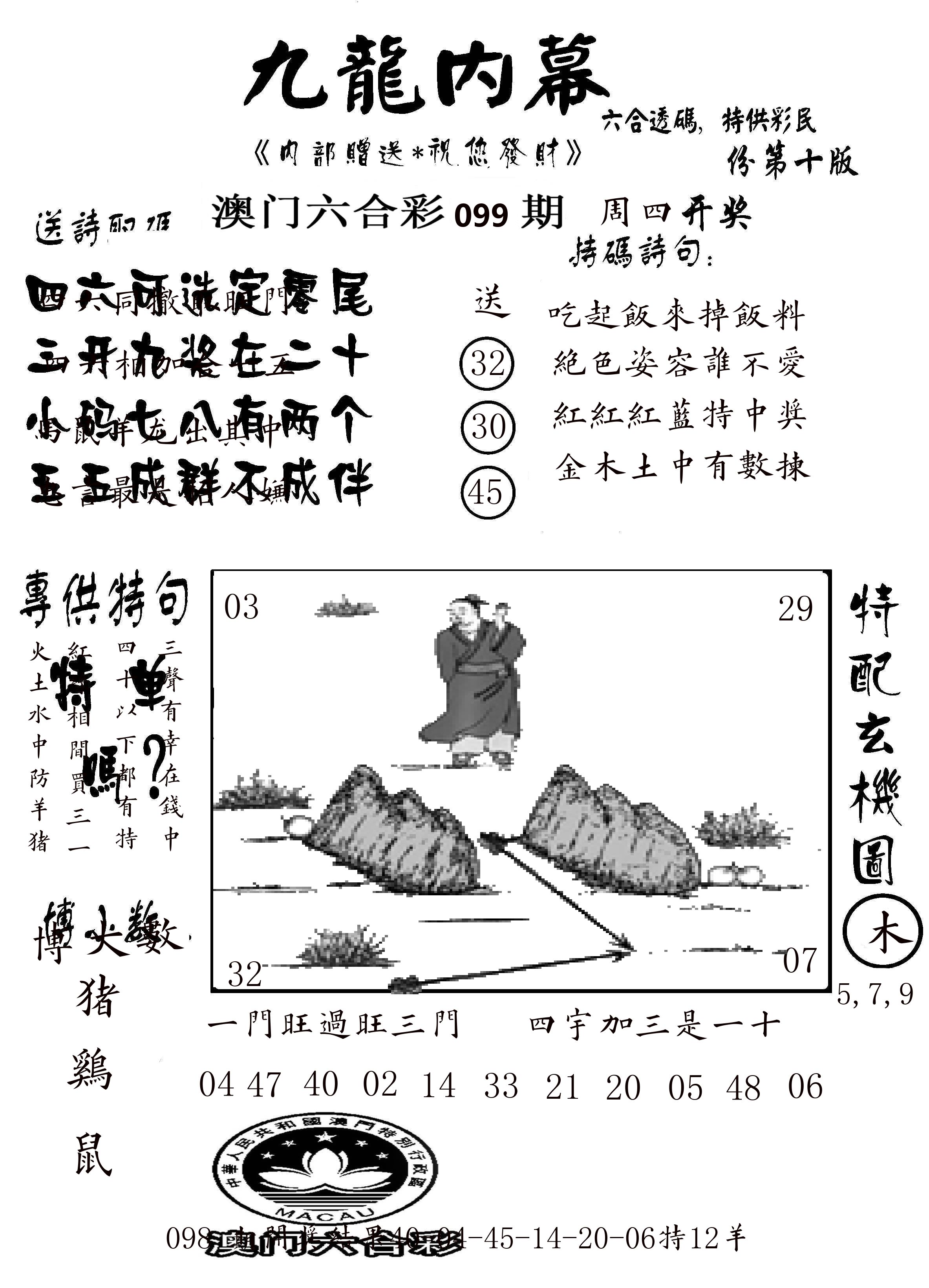 澳门传真2 第99期