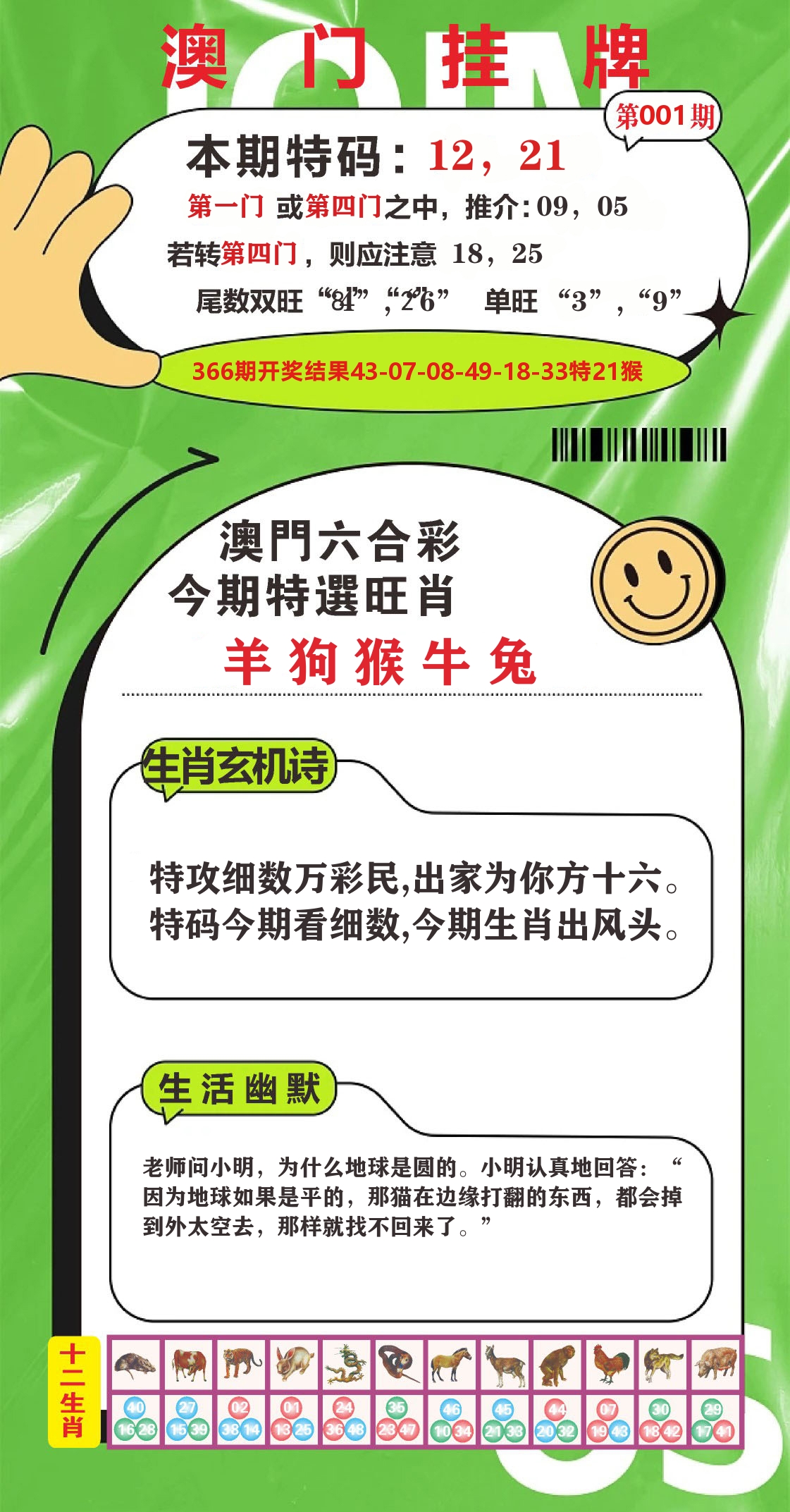 澳门赢天下B 第1期