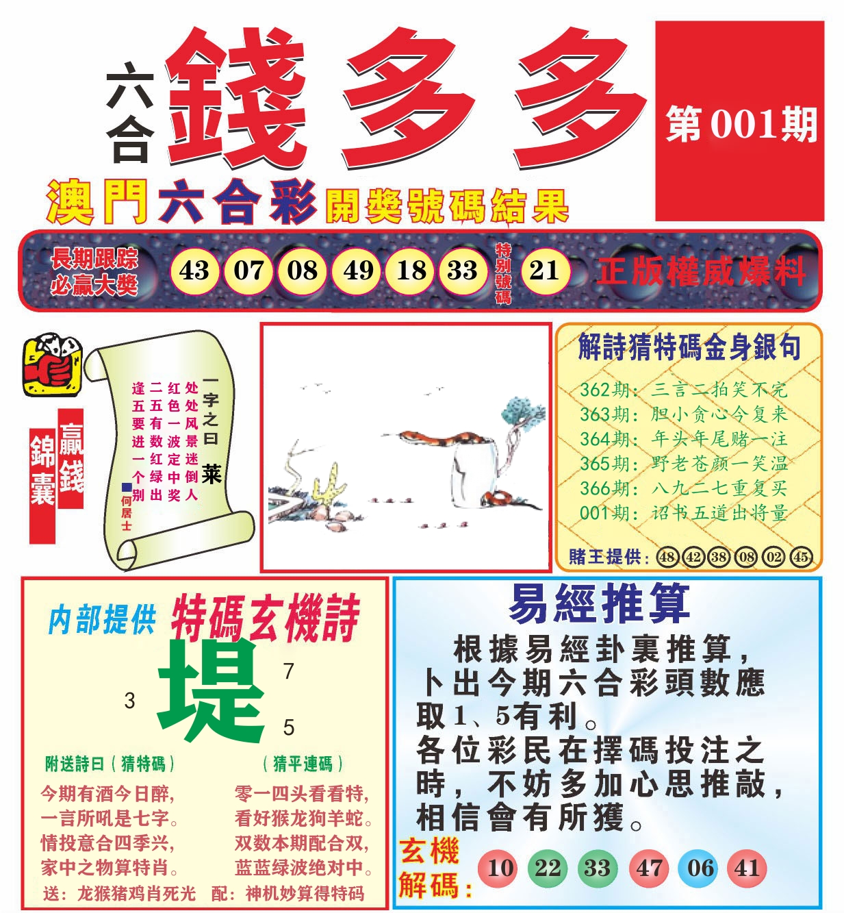 澳门钱多多B 第1期