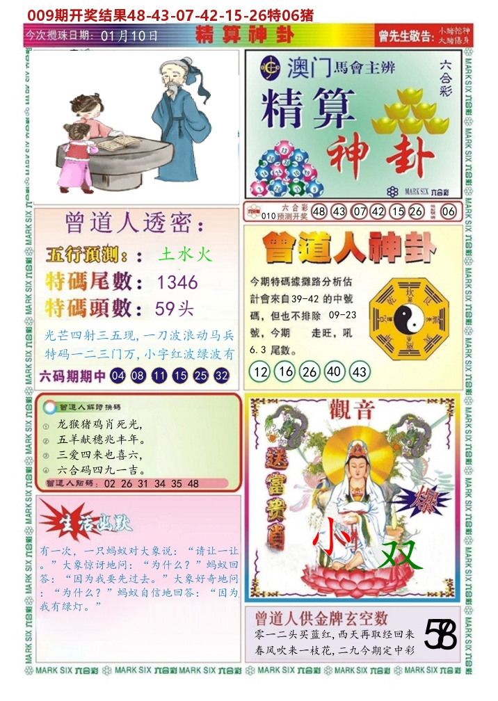 澳门精算神卦 第10期
