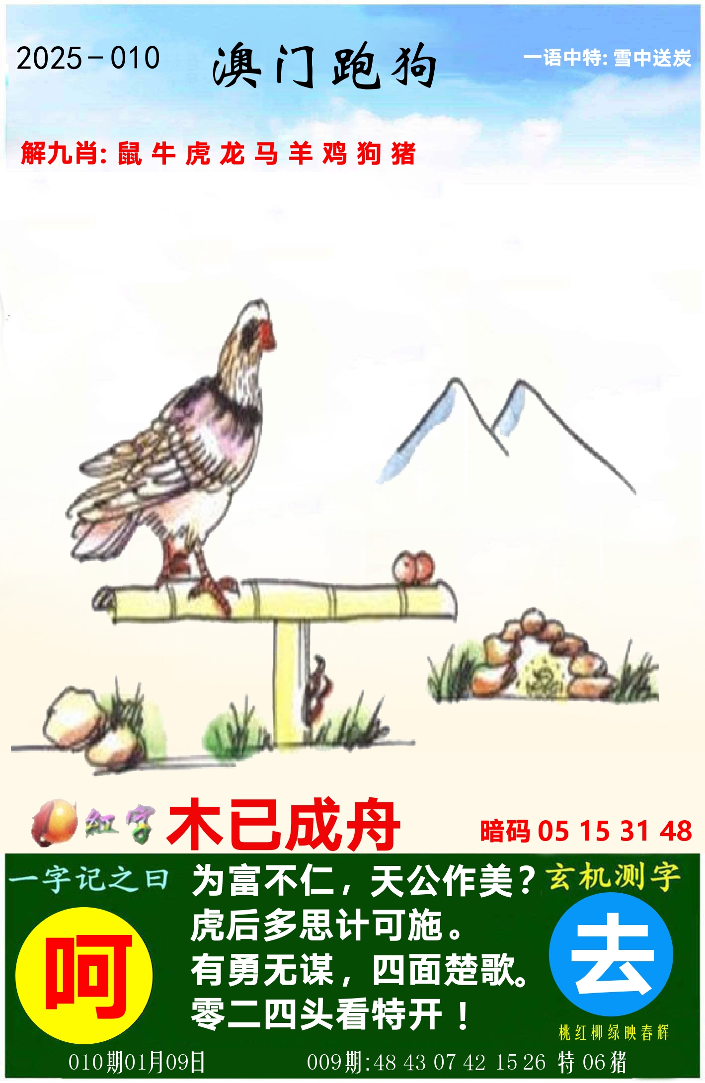 澳门跑狗图 第10期