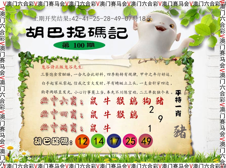 胡巴抓码记 第100期