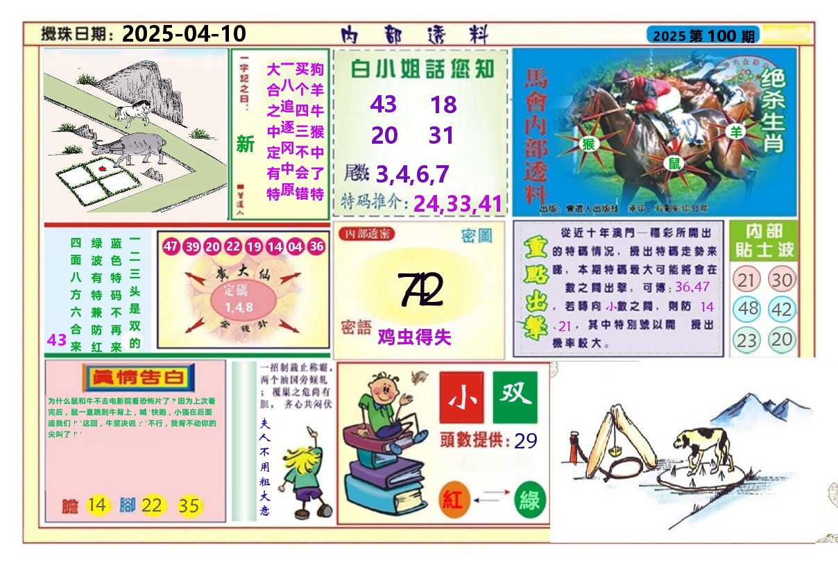 澳门内部透料A 第100期