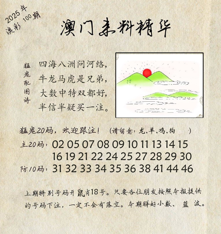 精华来料 第100期