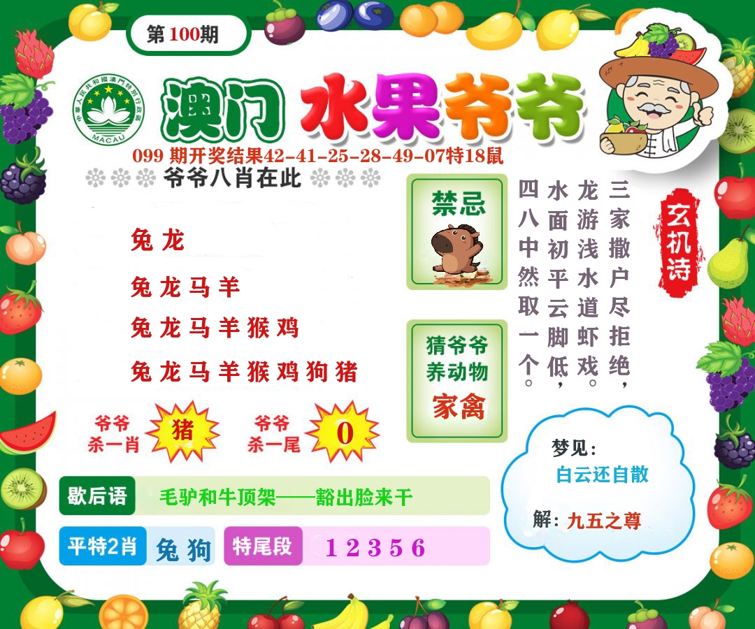 澳门水果爷爷 第100期