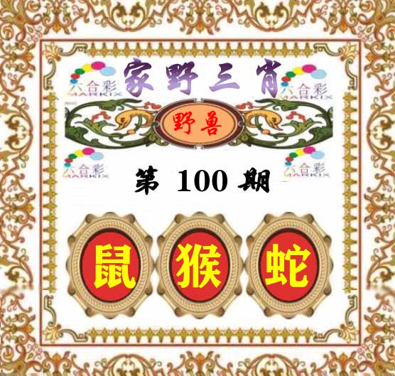 家野三肖 第100期